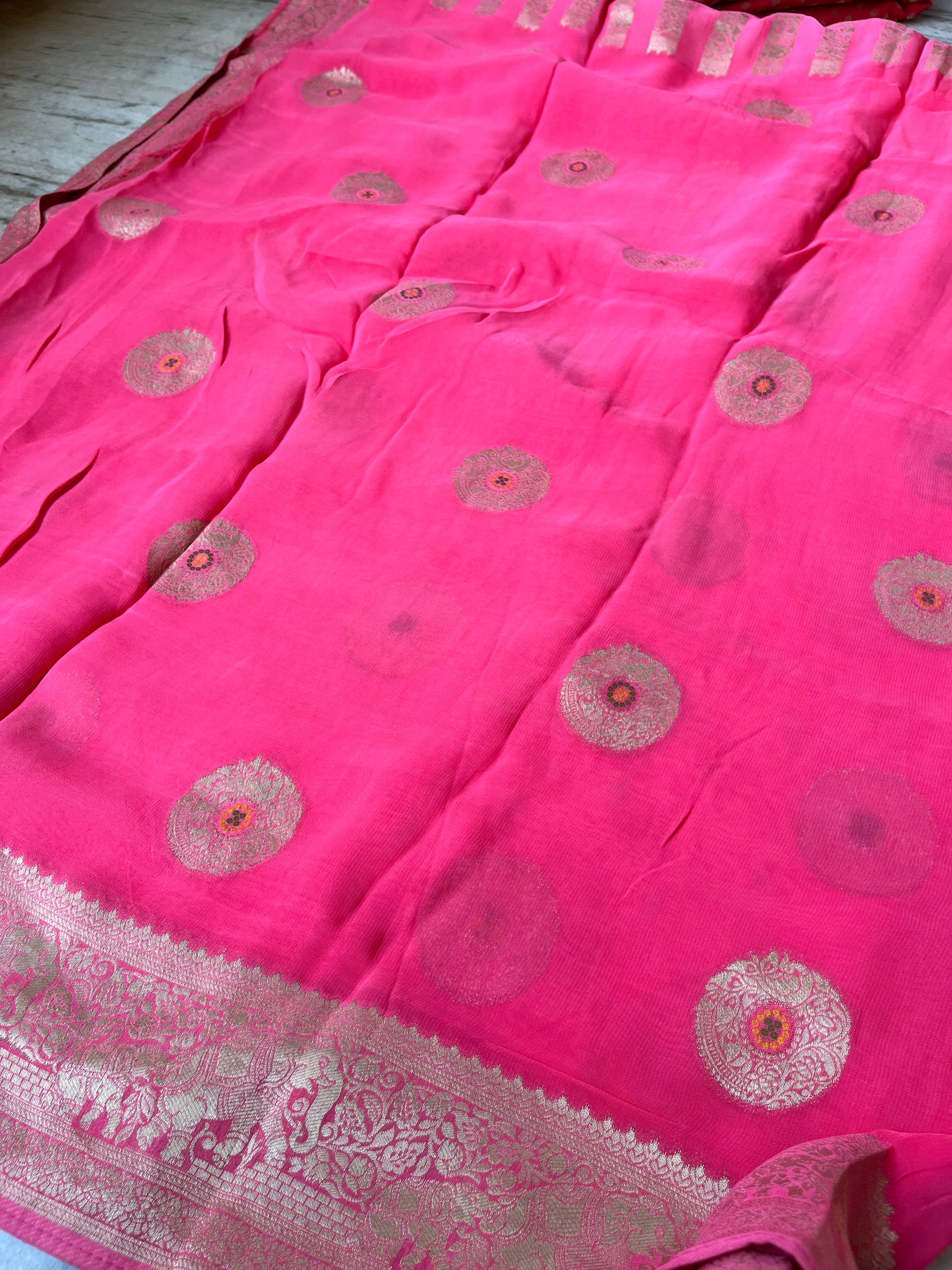 Khaddi georgette saree