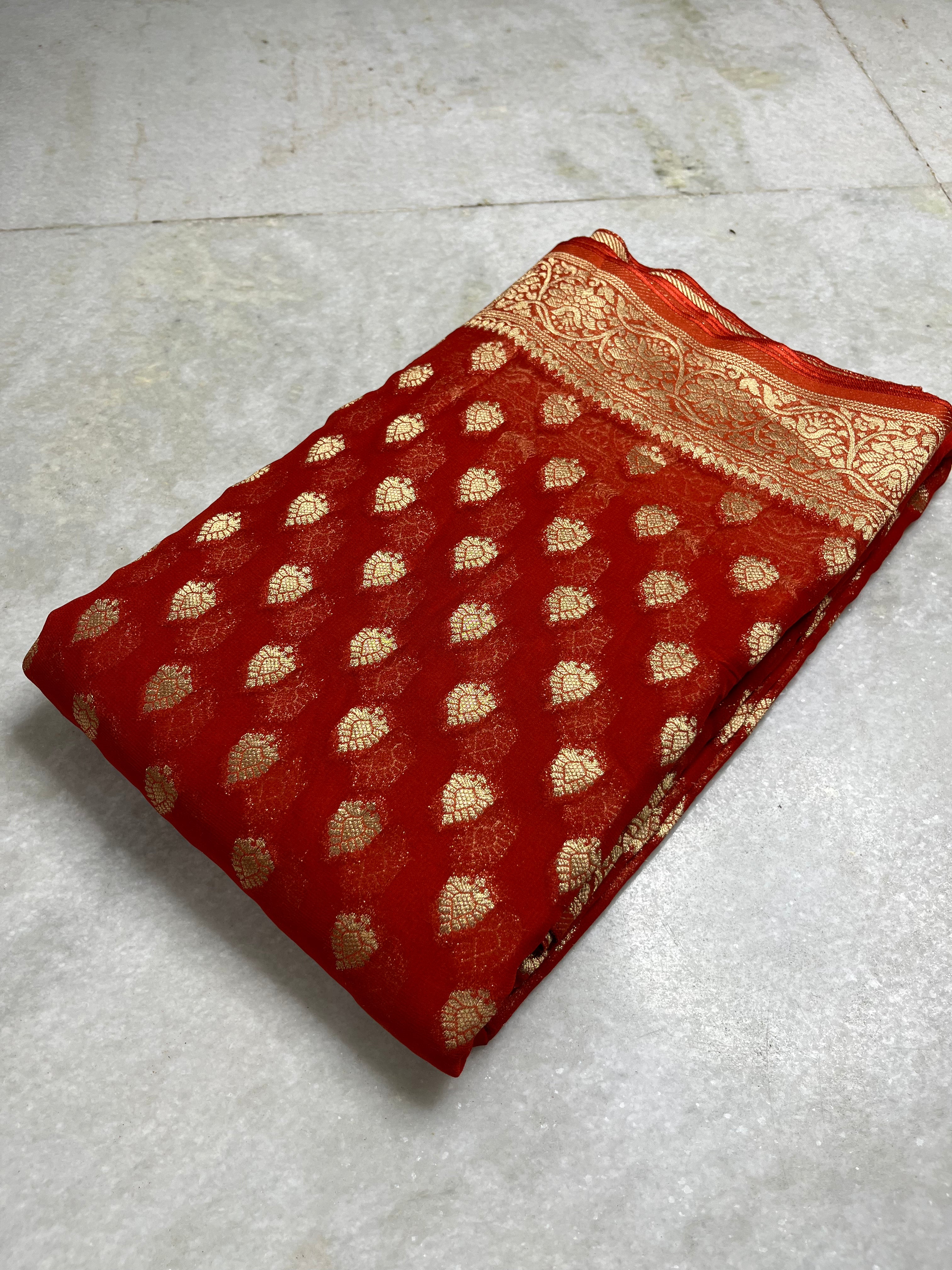 Khaddi georgette saree