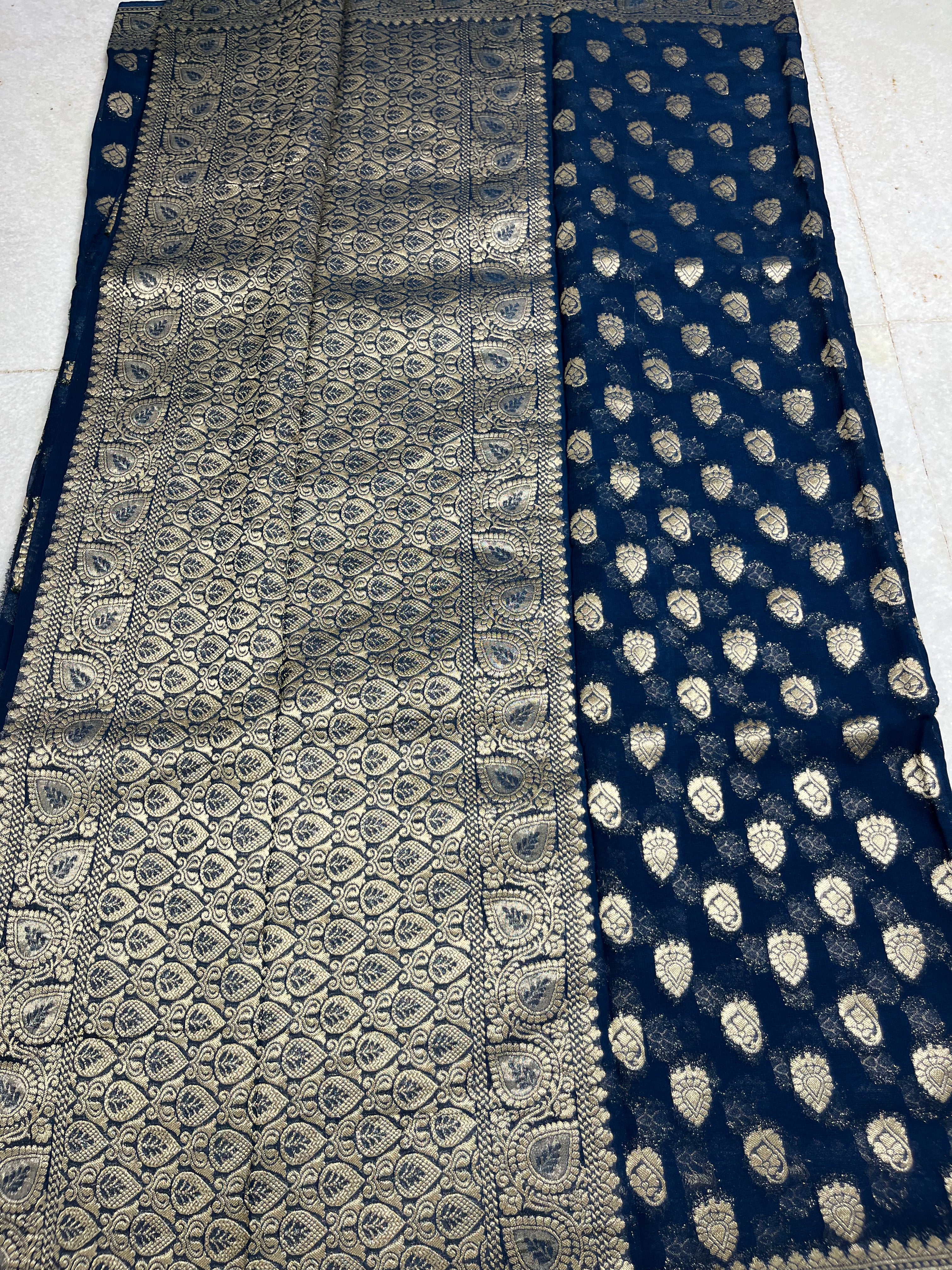 Khaddi georgette saree