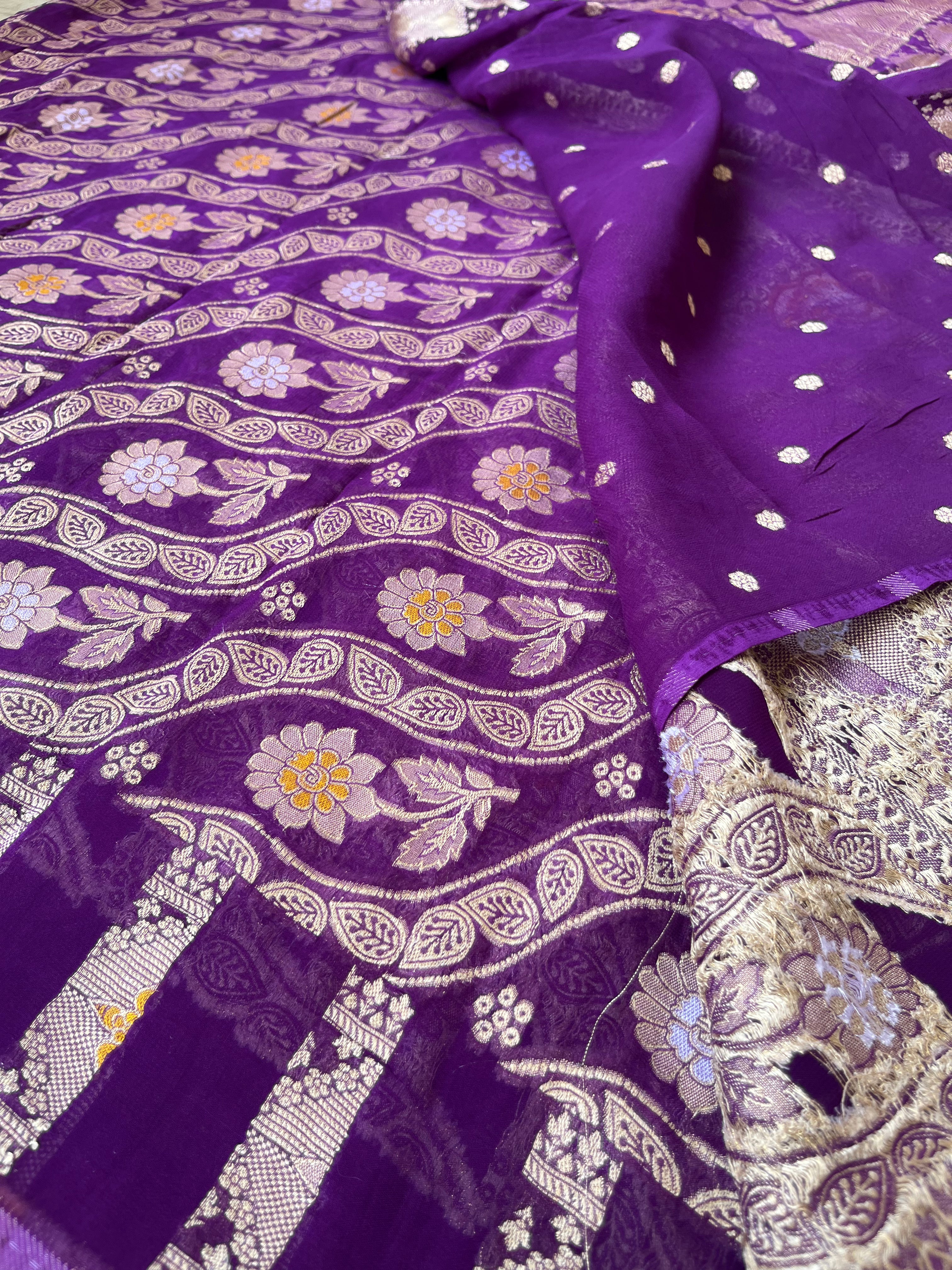 Khaddi georgette saree