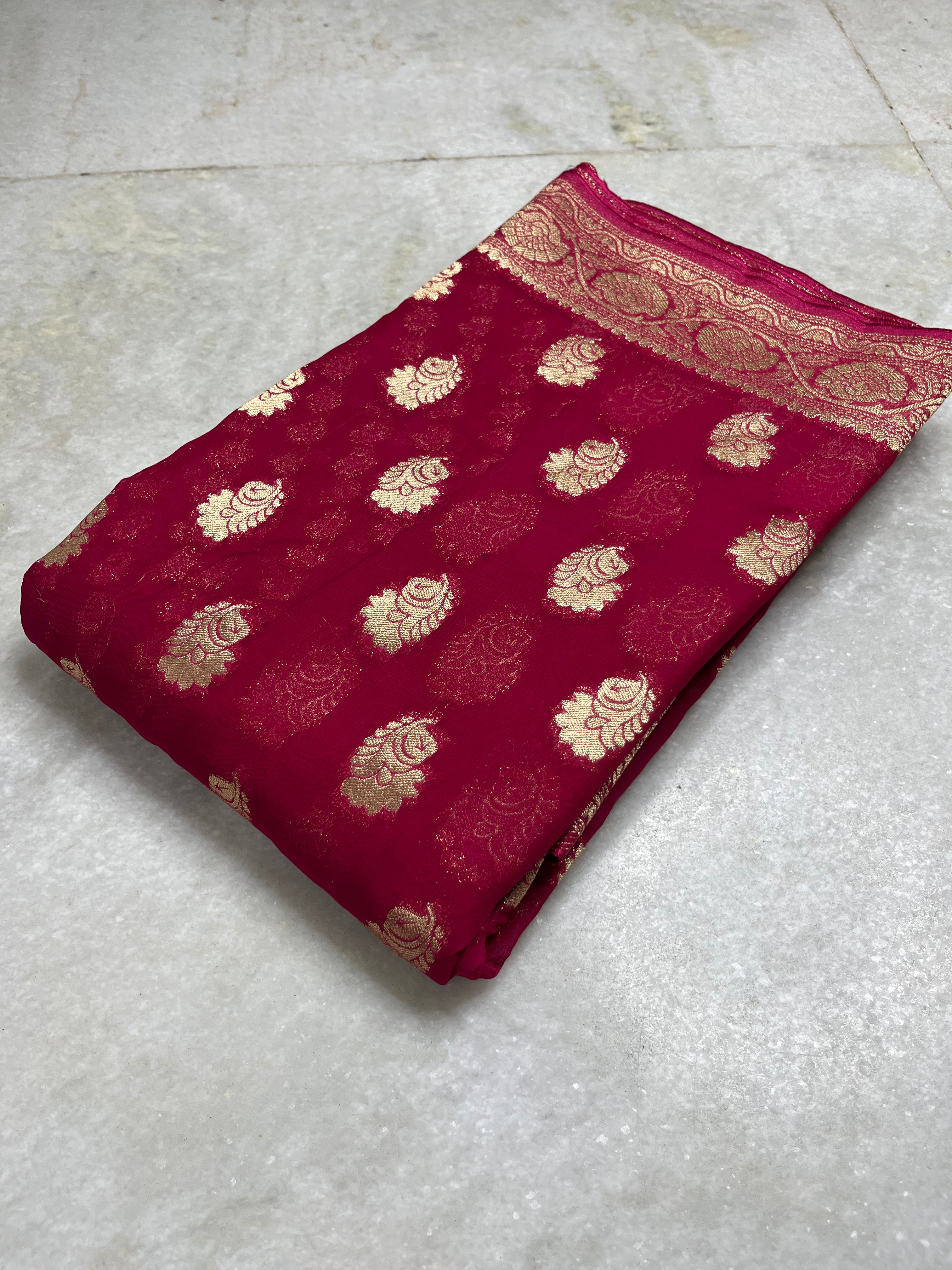 Khaddi georgette saree
