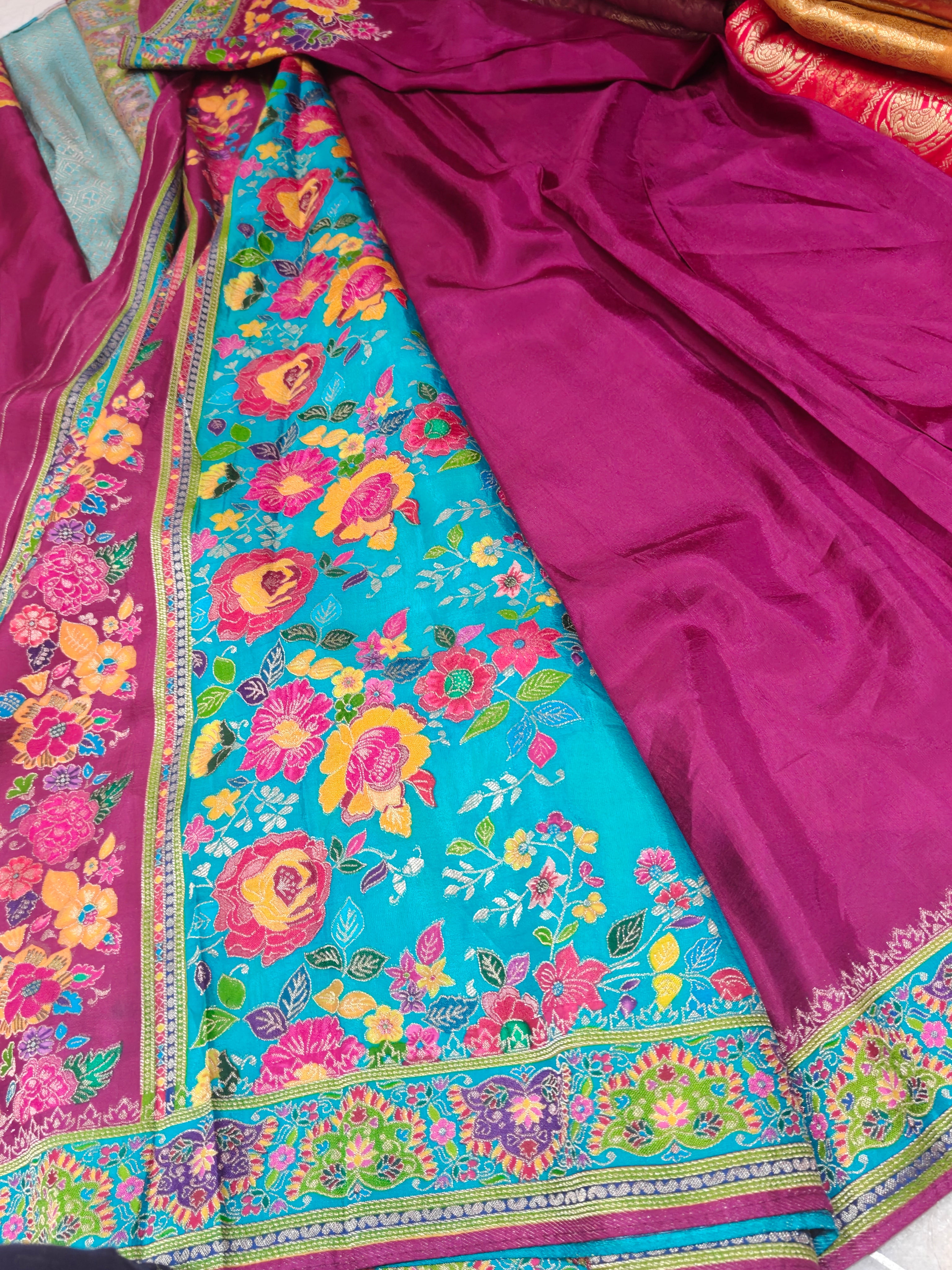 Pashmina silk saree