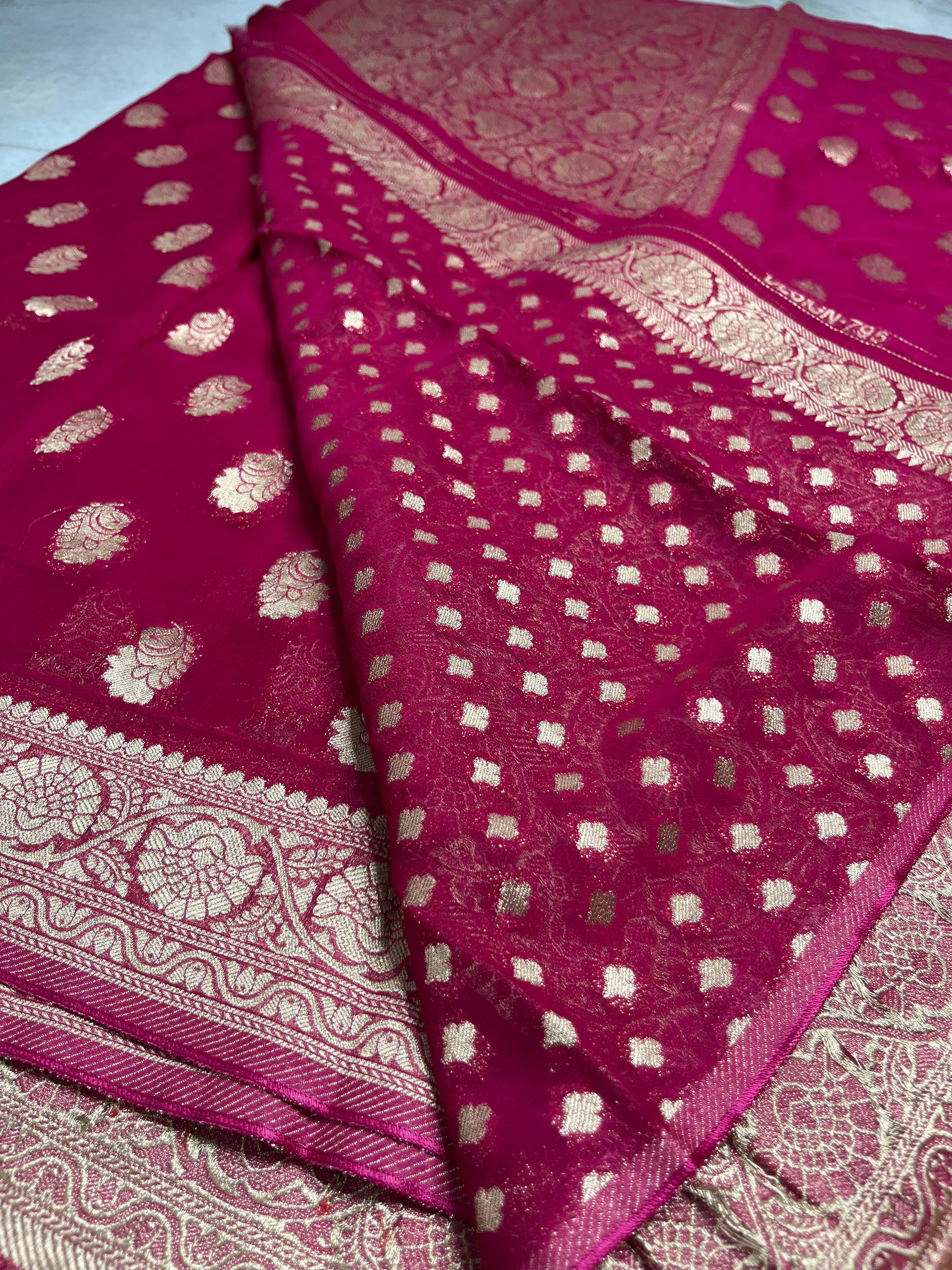 Khaddi georgette saree