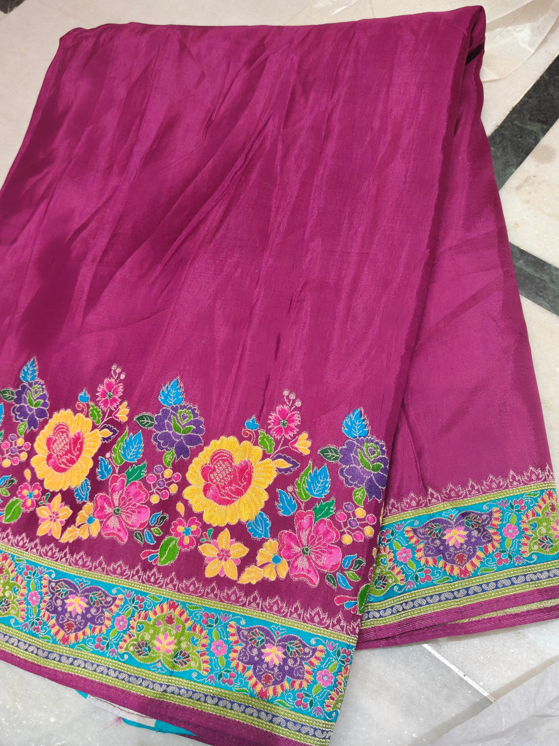 Pashmina silk saree