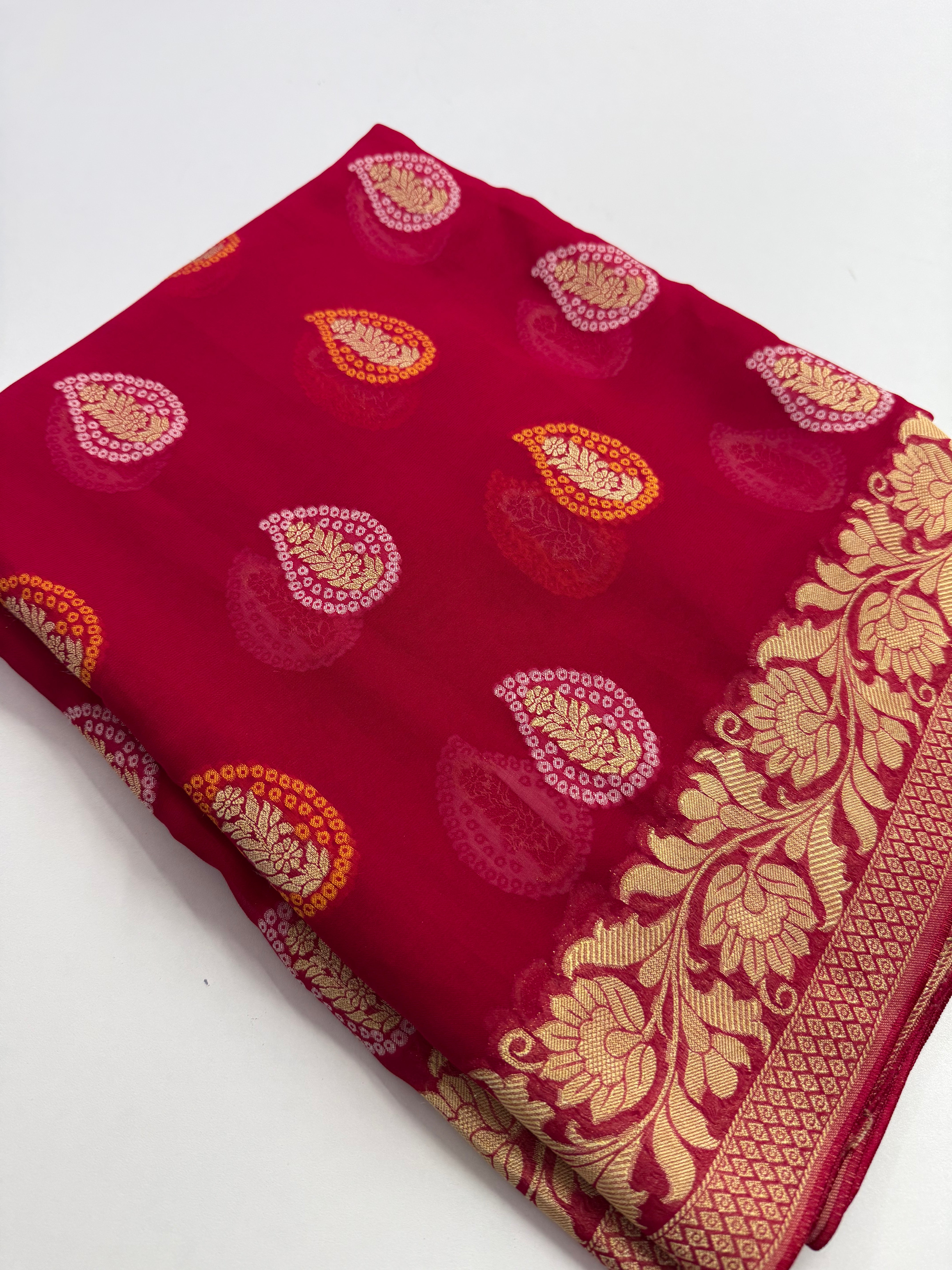 Khaddi georgette saree