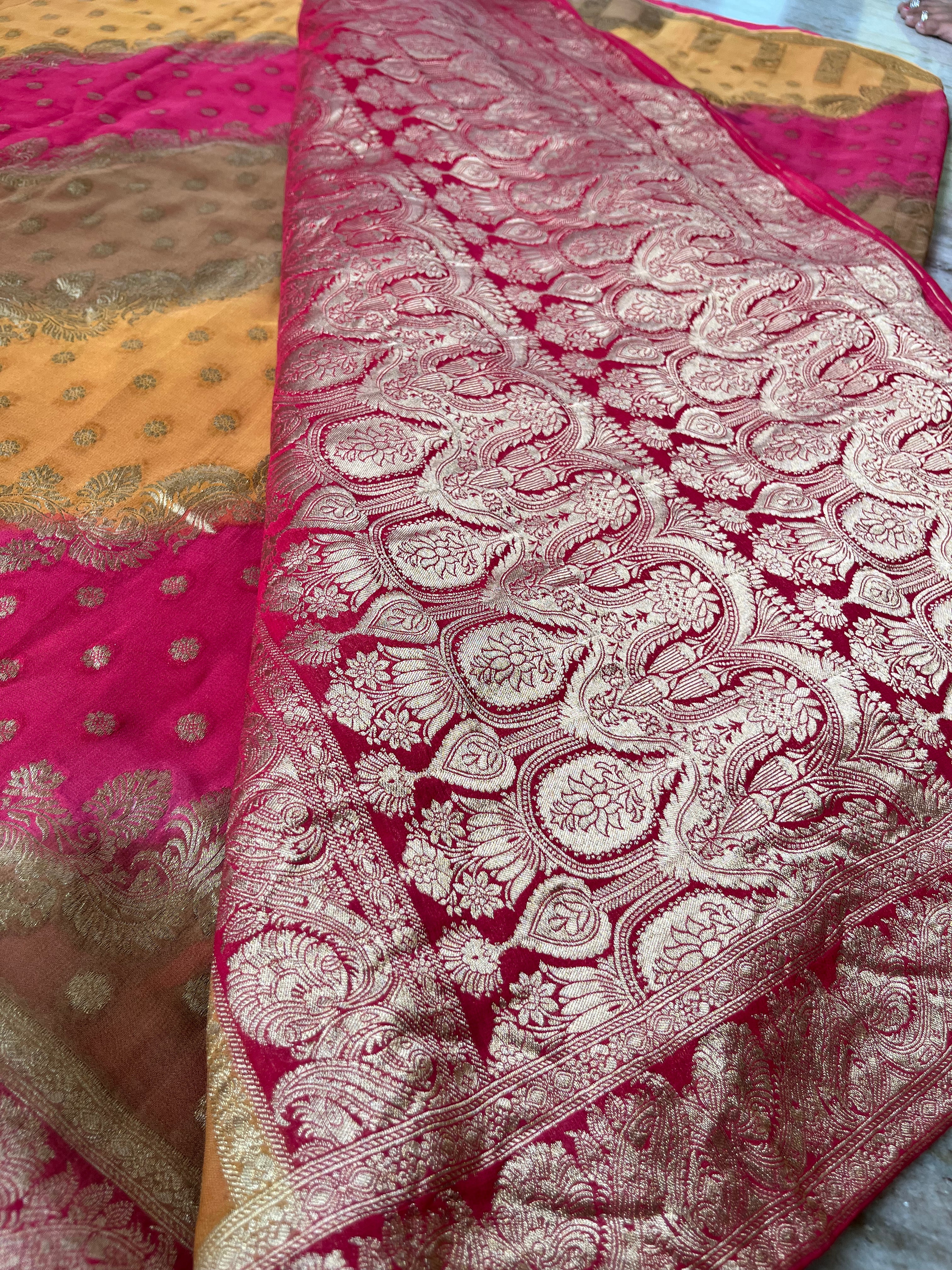 Khaddi georgette saree