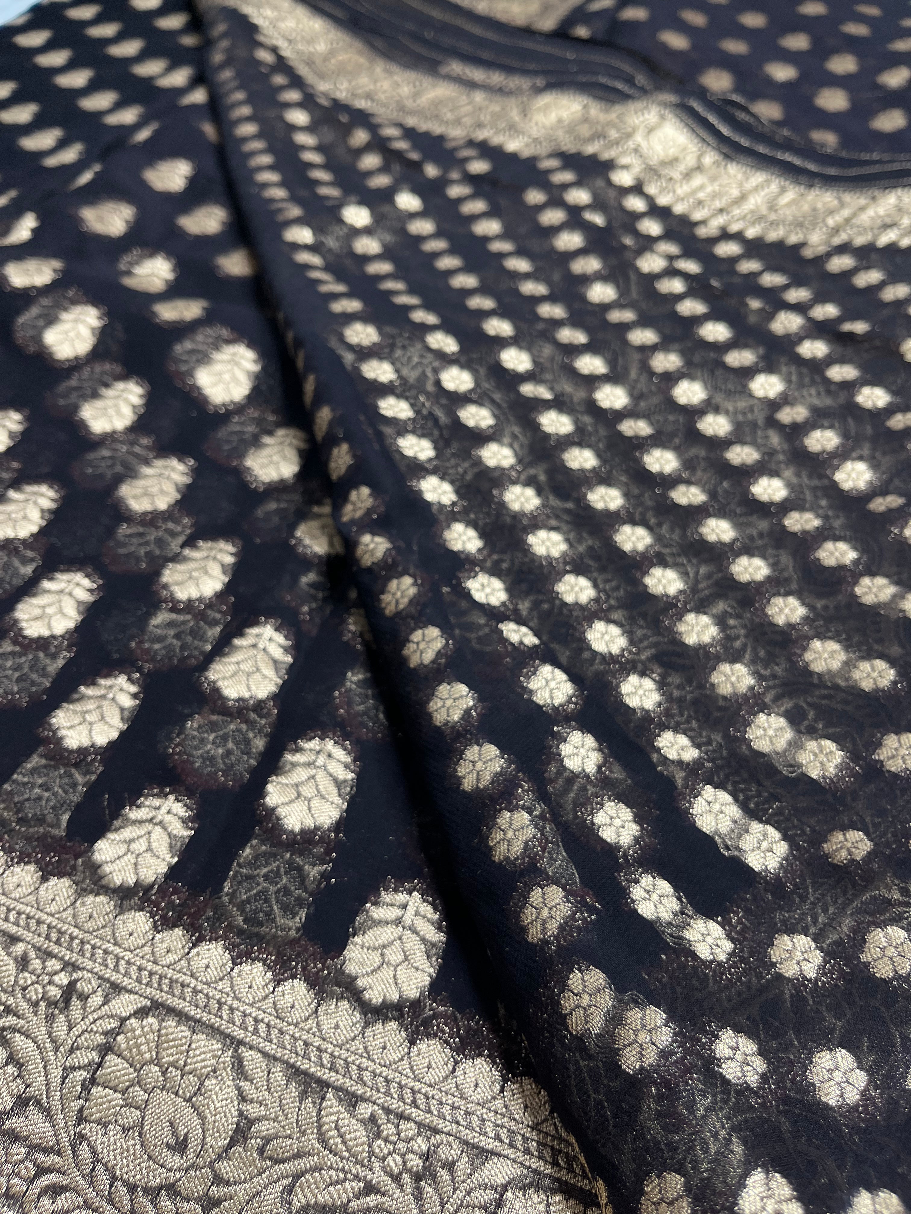 Khaddi georgette saree