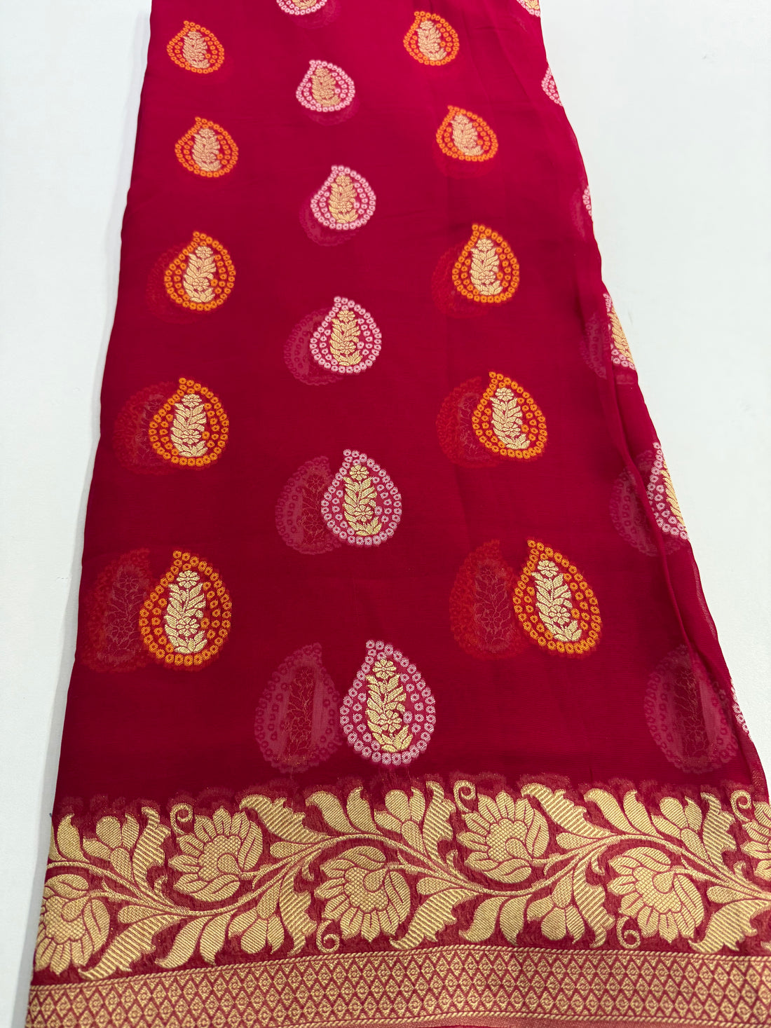 Khaddi georgette saree