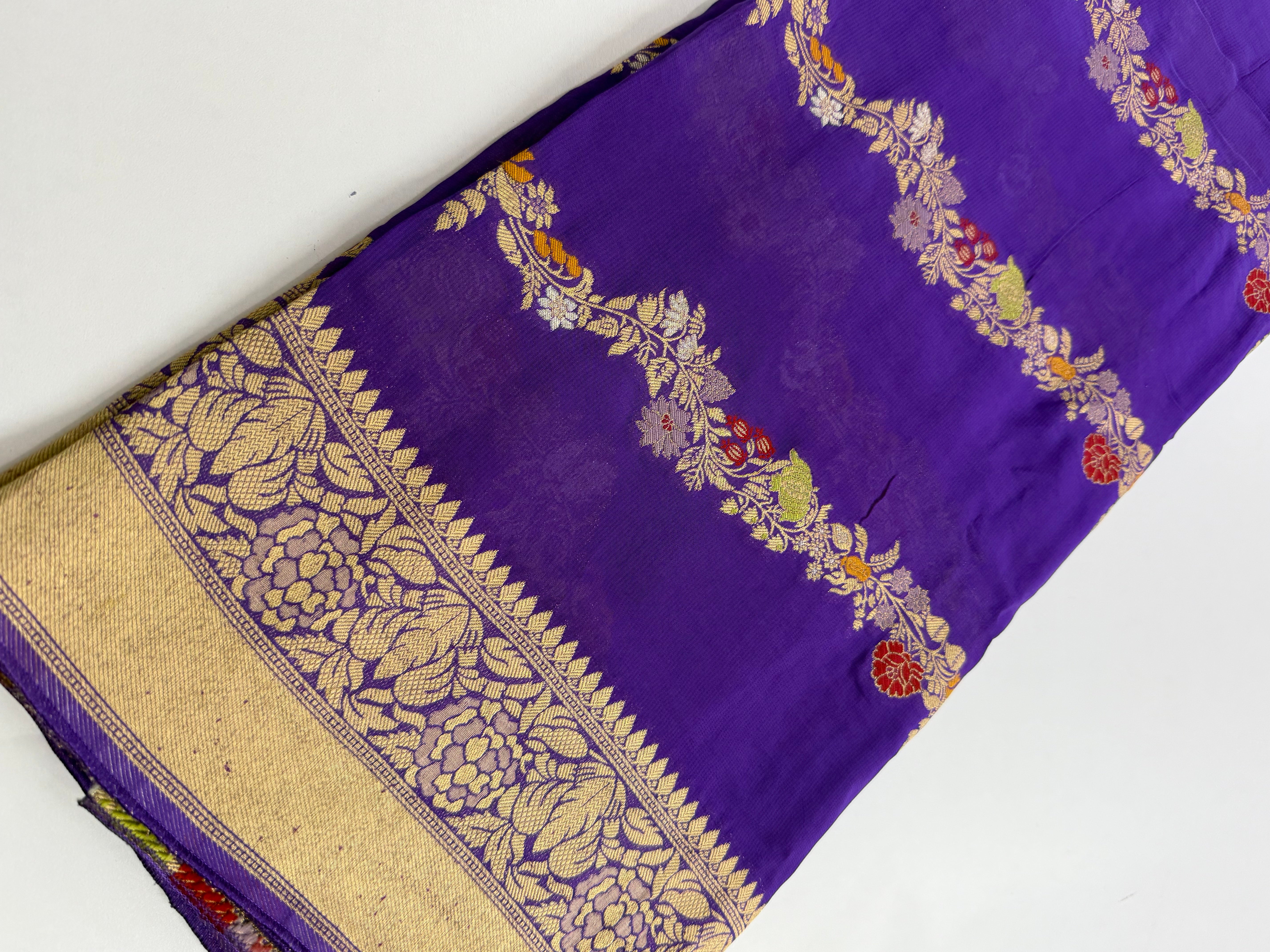 Khaddi georgette saree