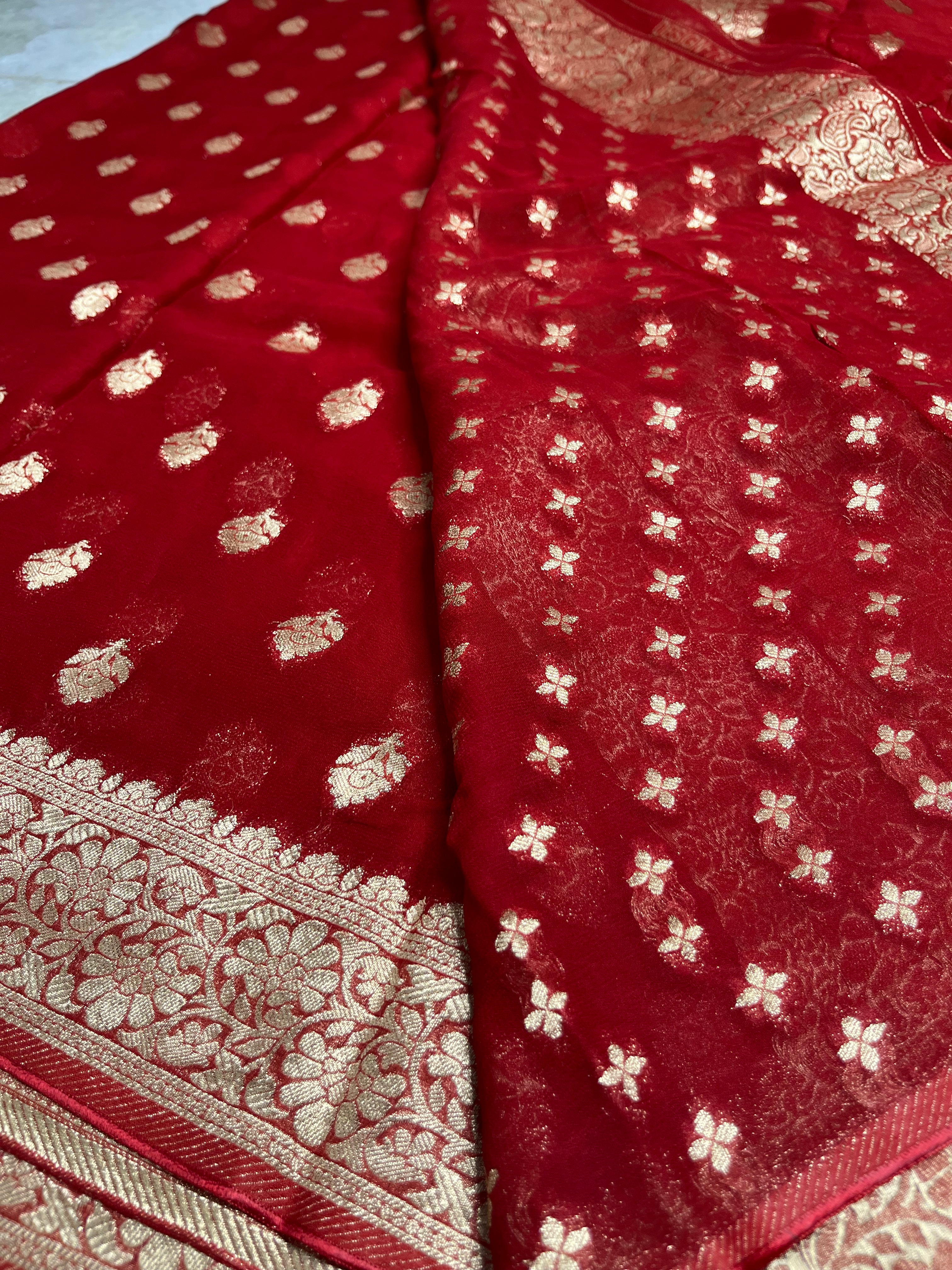 Khaddi georgette saree