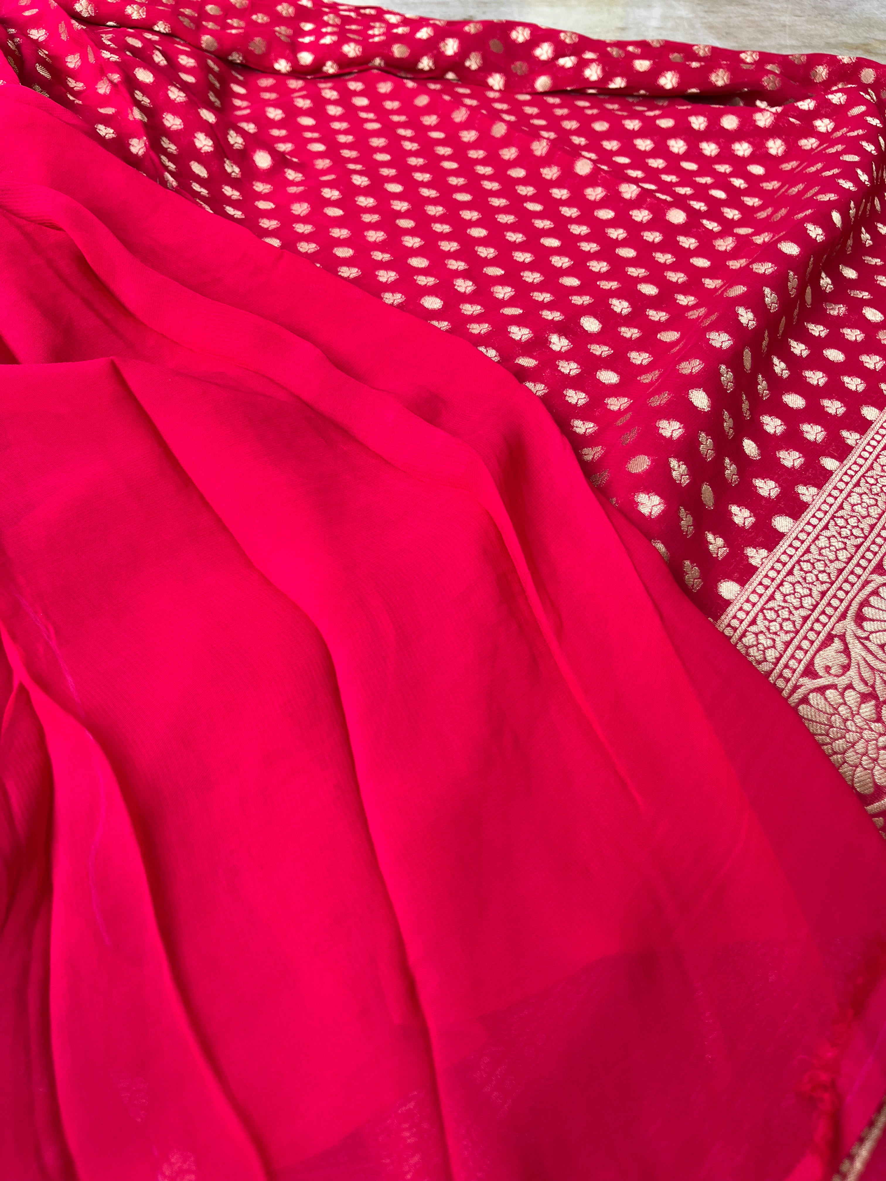 Khaddi georgette saree