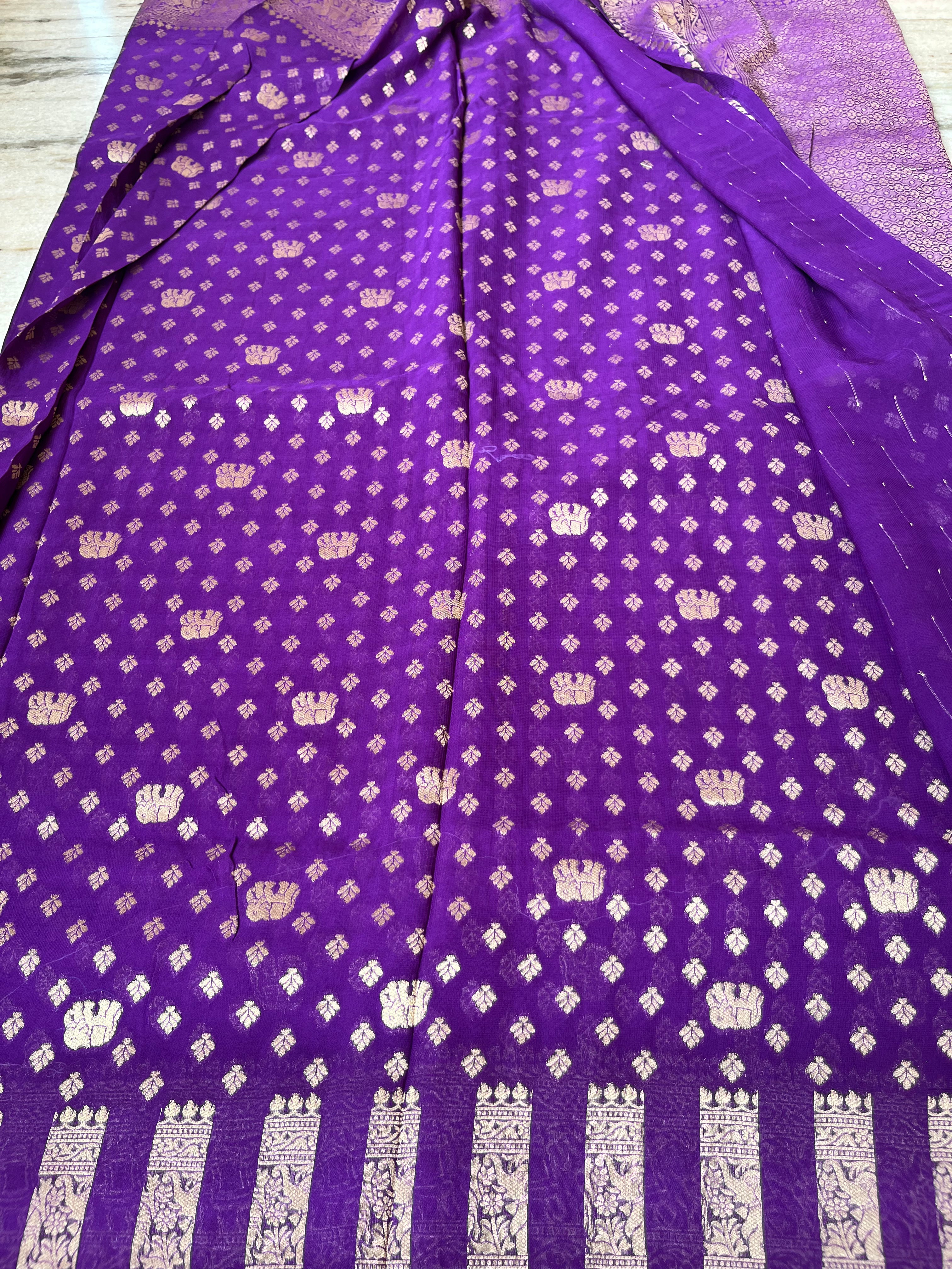 Khaddi georgette saree