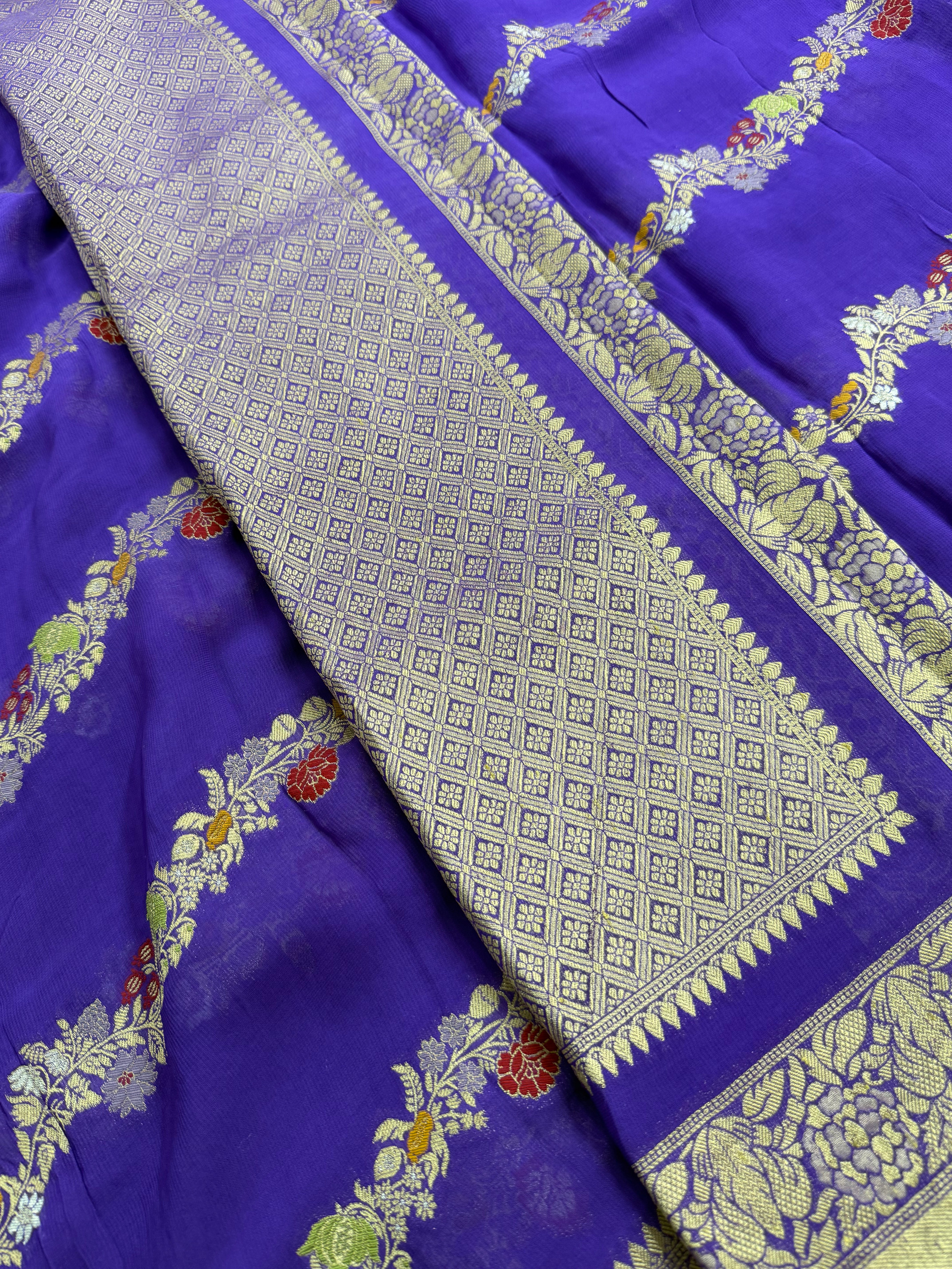Khaddi georgette saree