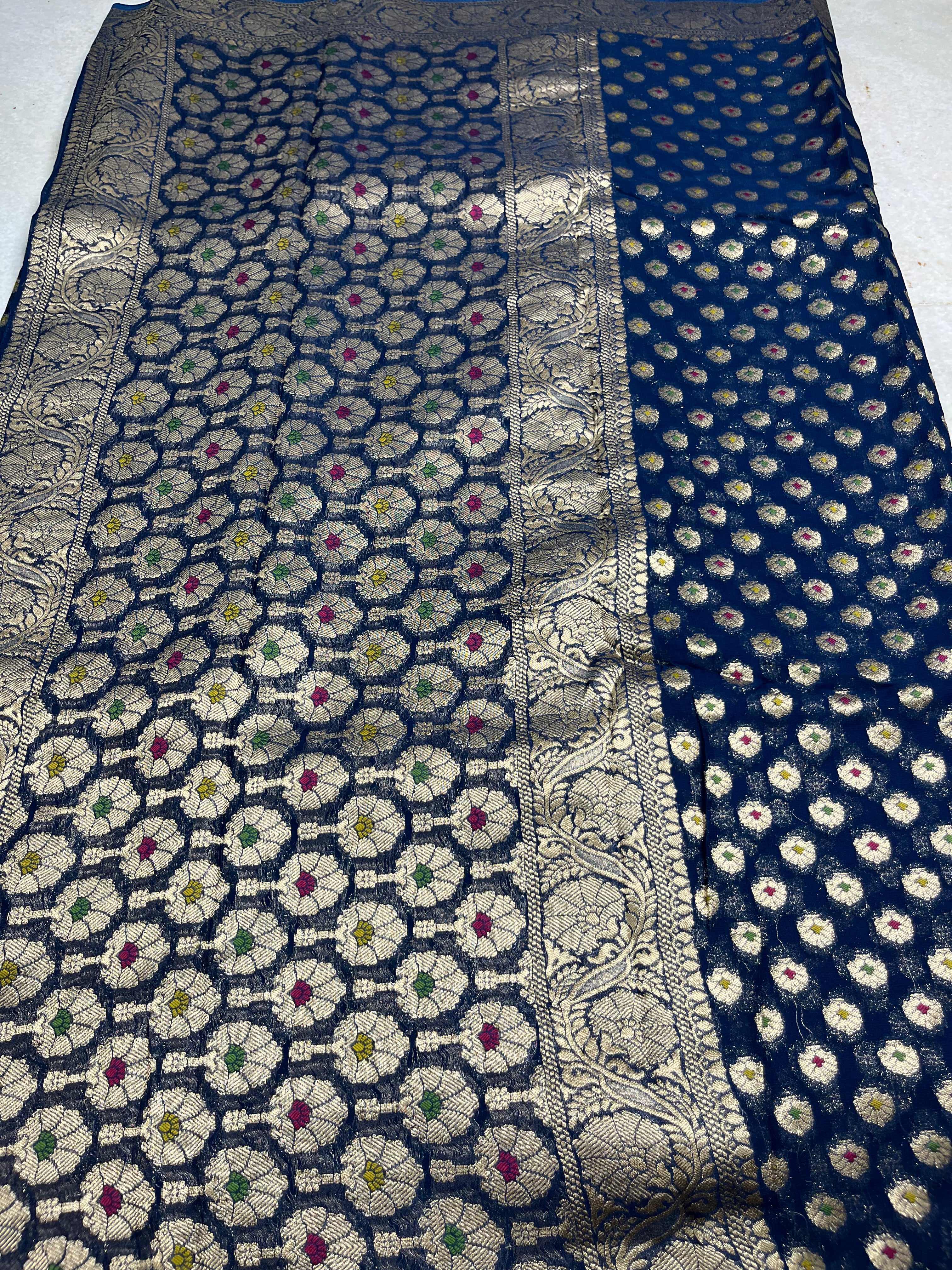 Khaddi georgette saree