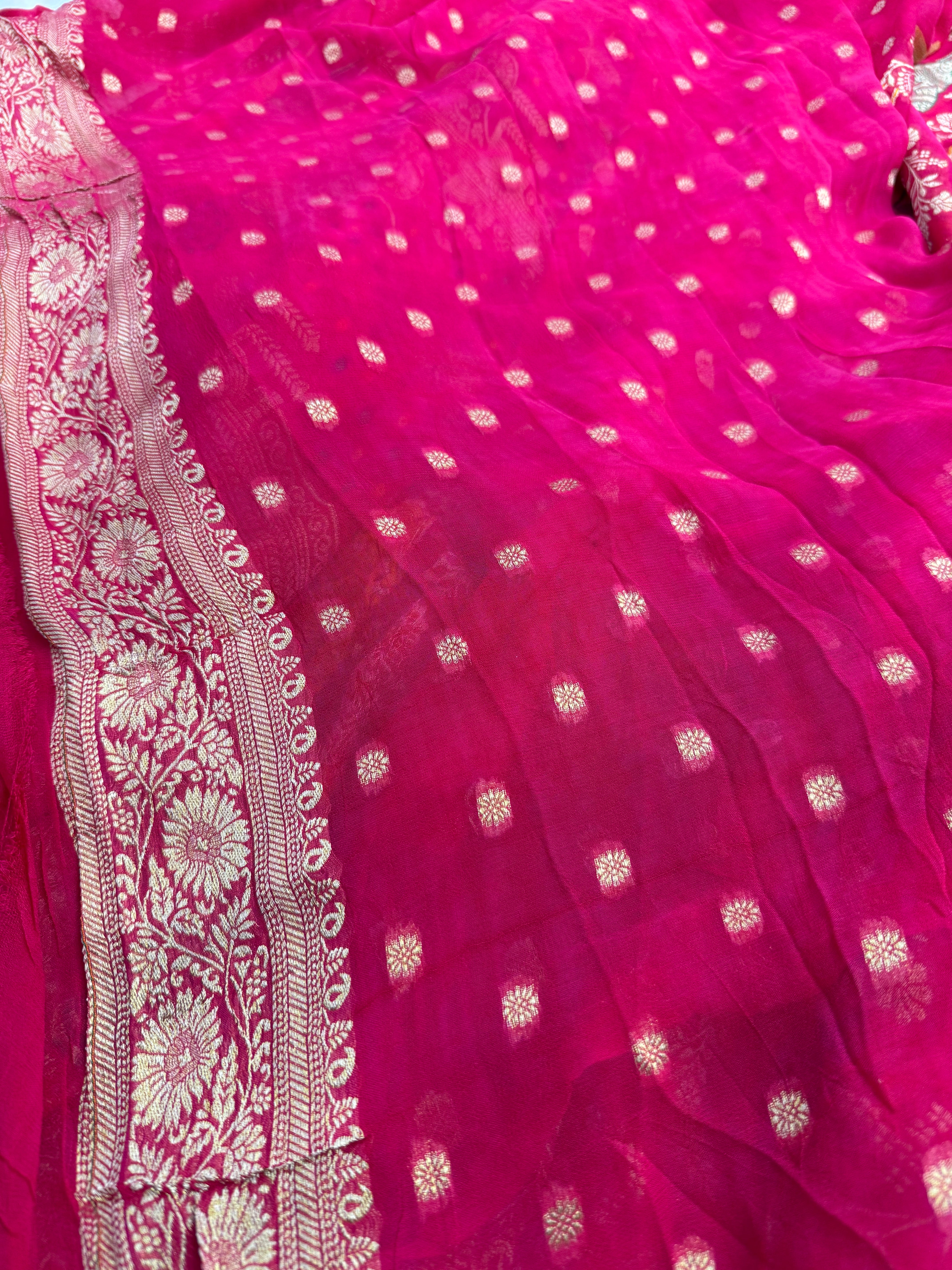 Khaddi georgette saree