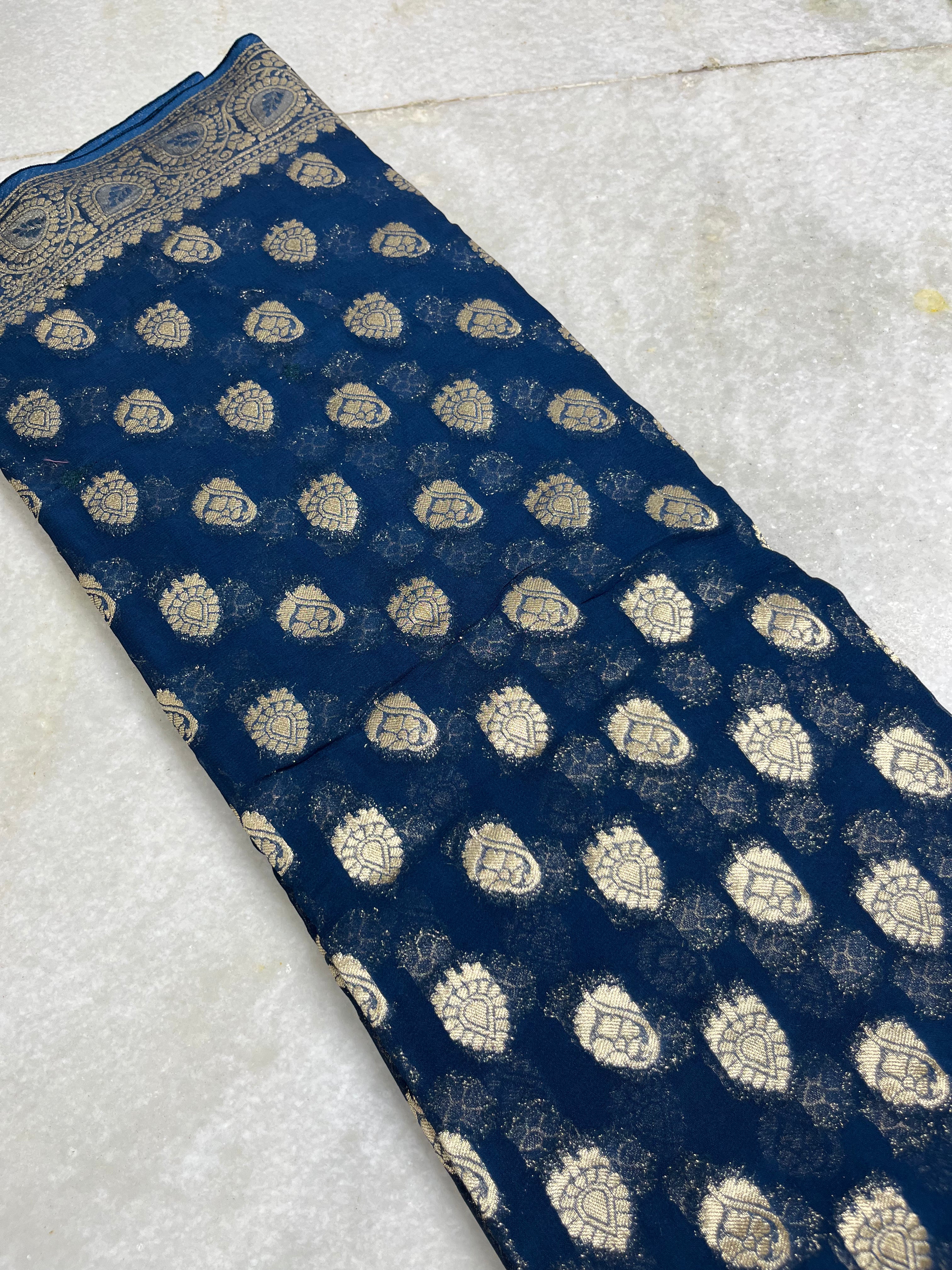 Khaddi georgette saree
