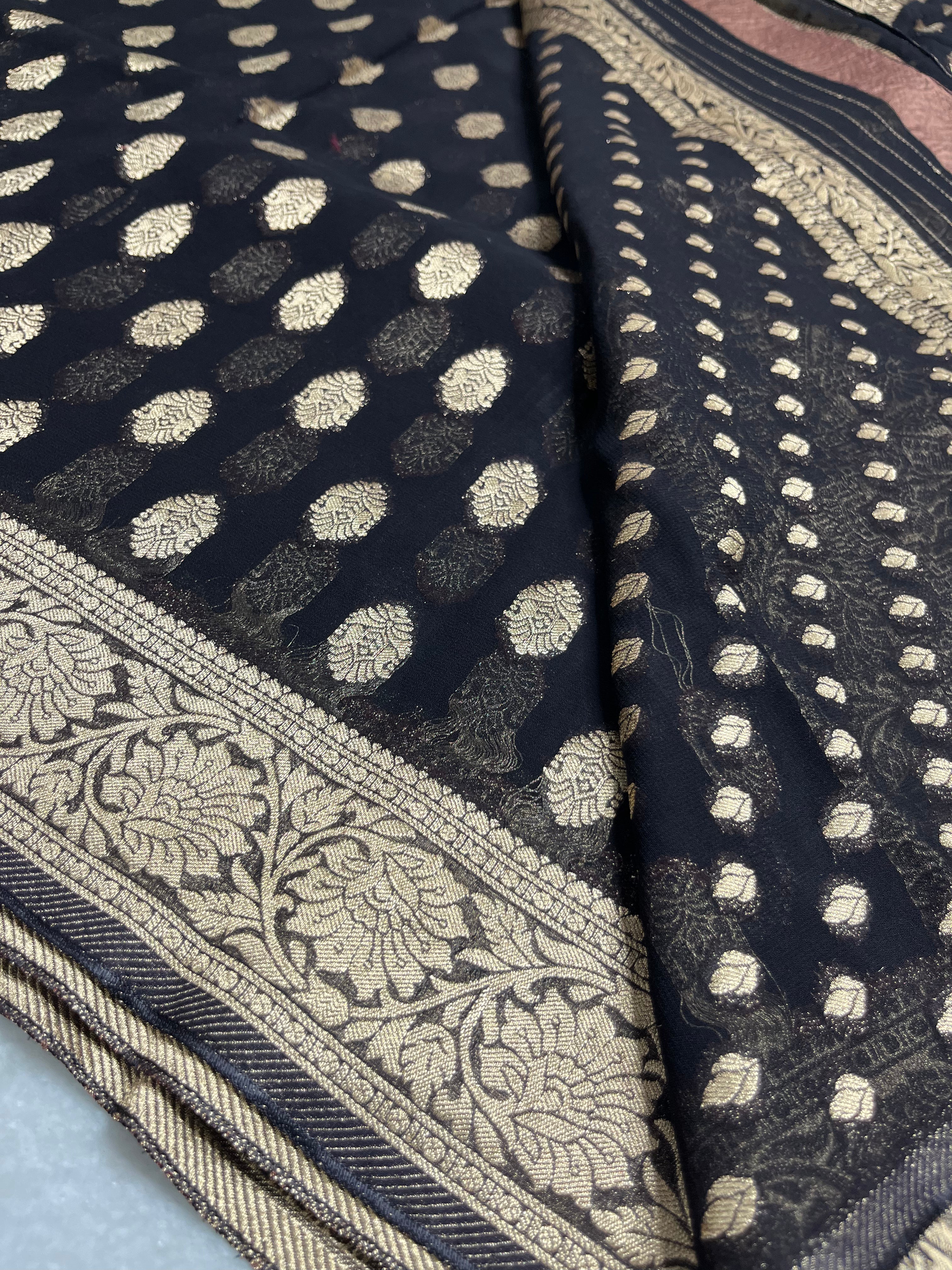 Khaddi georgette saree