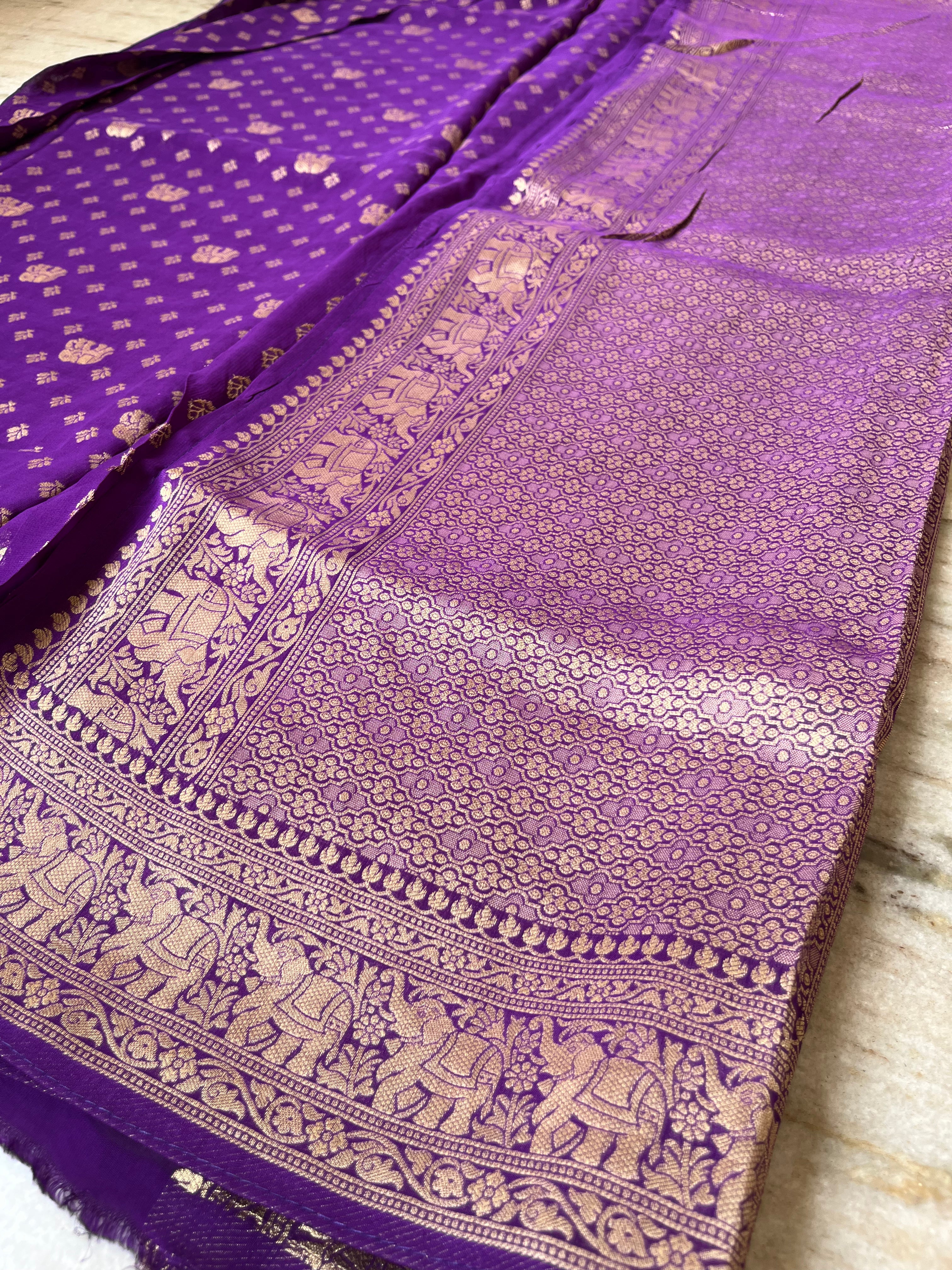 Khaddi georgette saree