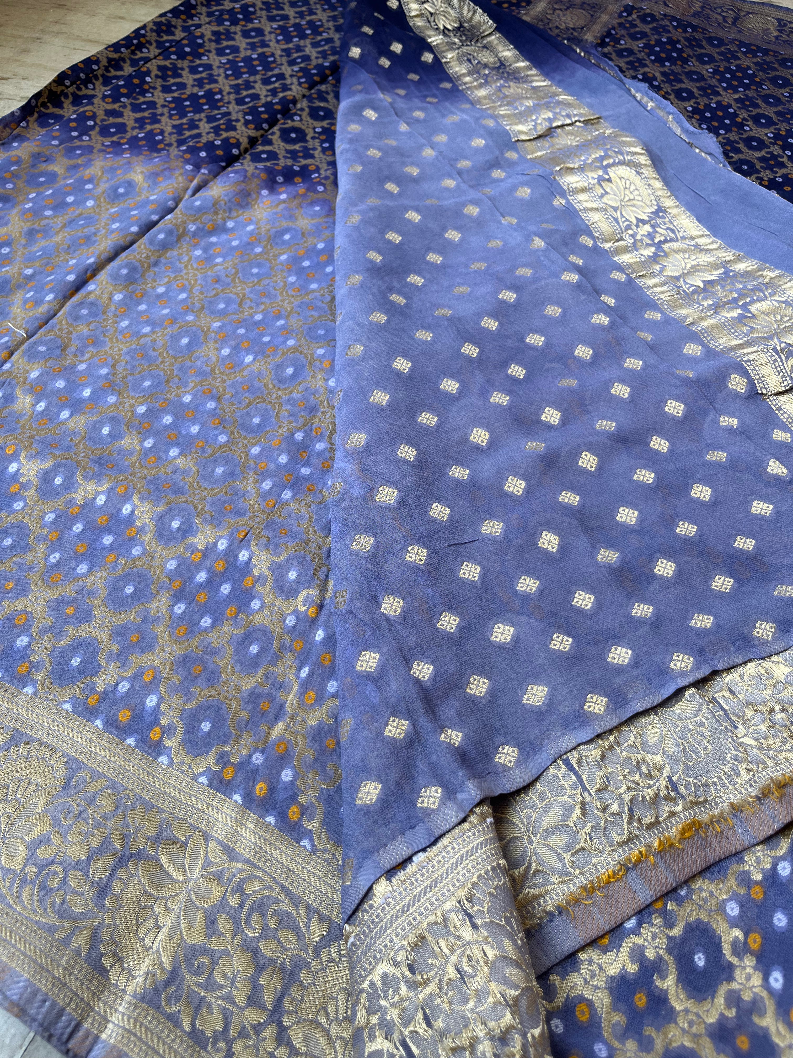 Khaddi georgette saree