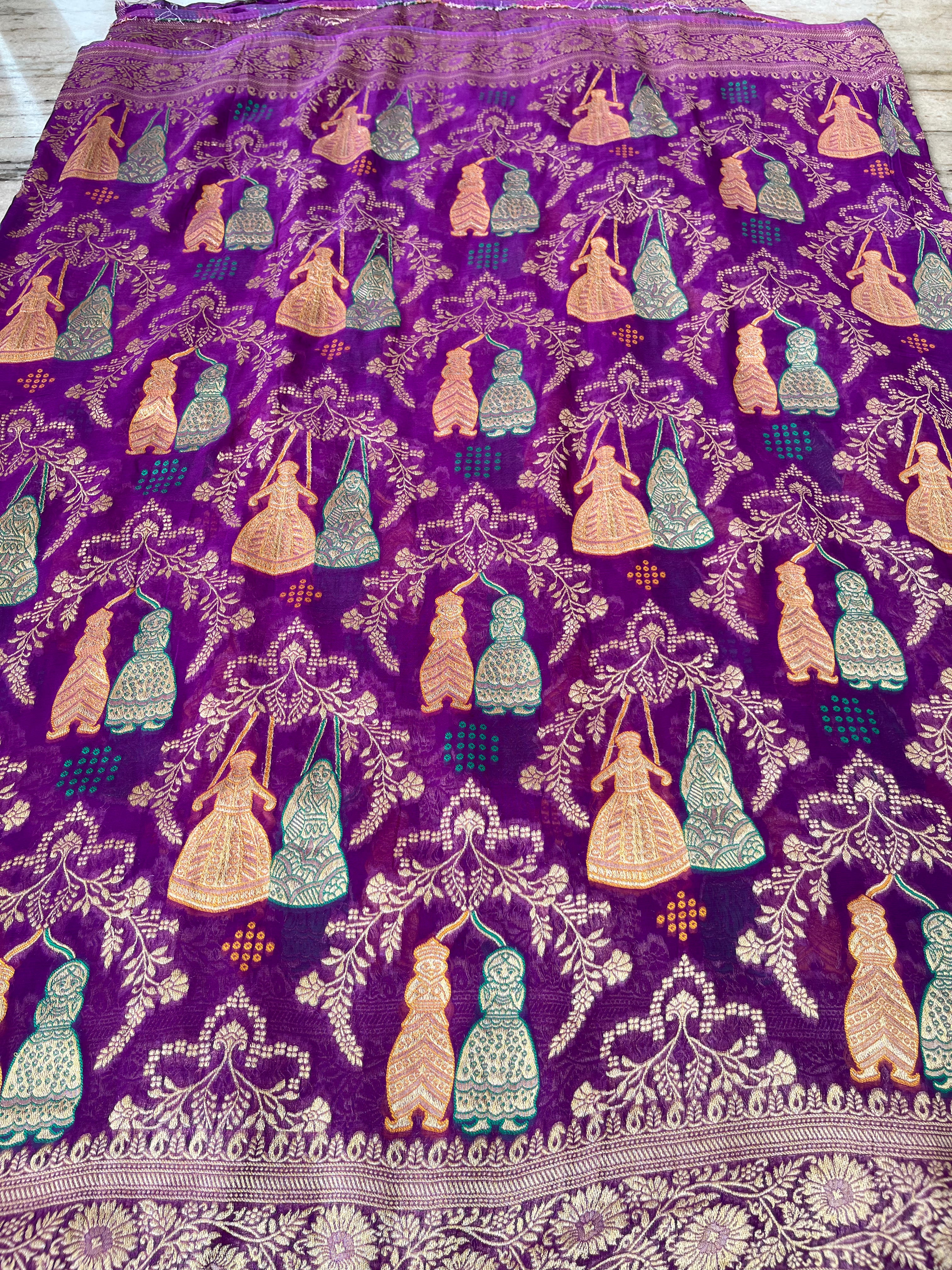 Khaddi georgette saree