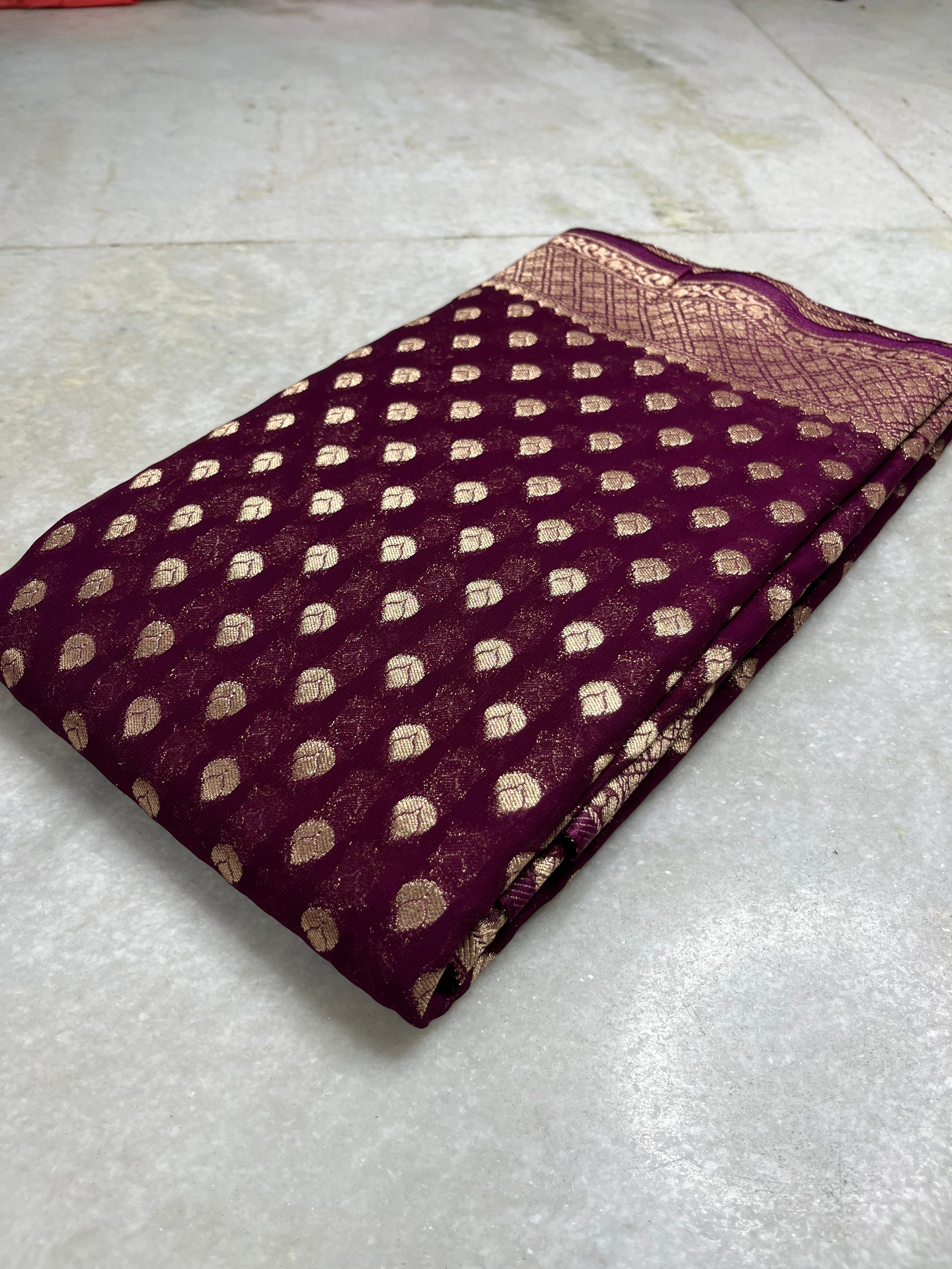 Khaddi georgette saree
