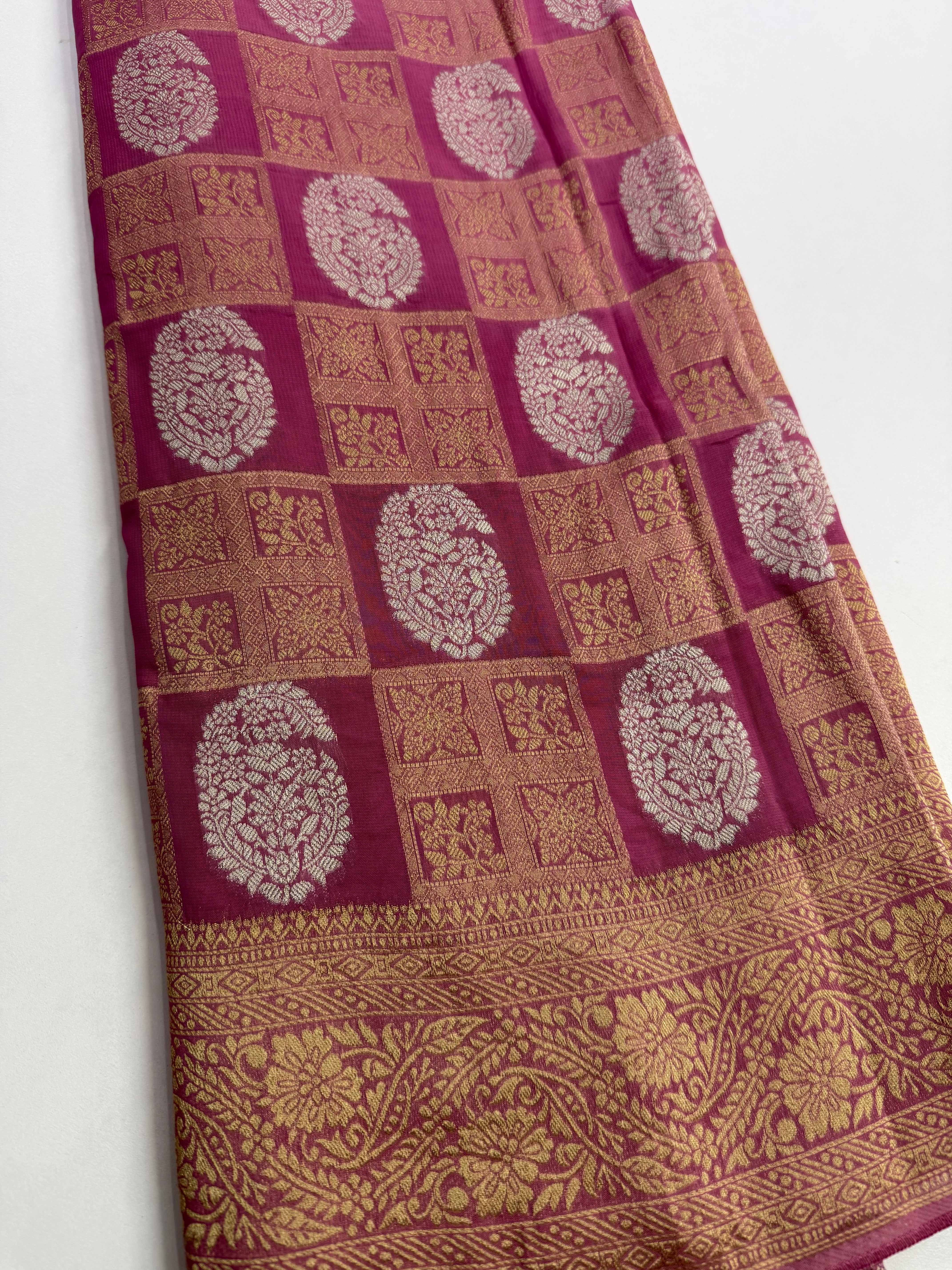 Khaddi georgette saree