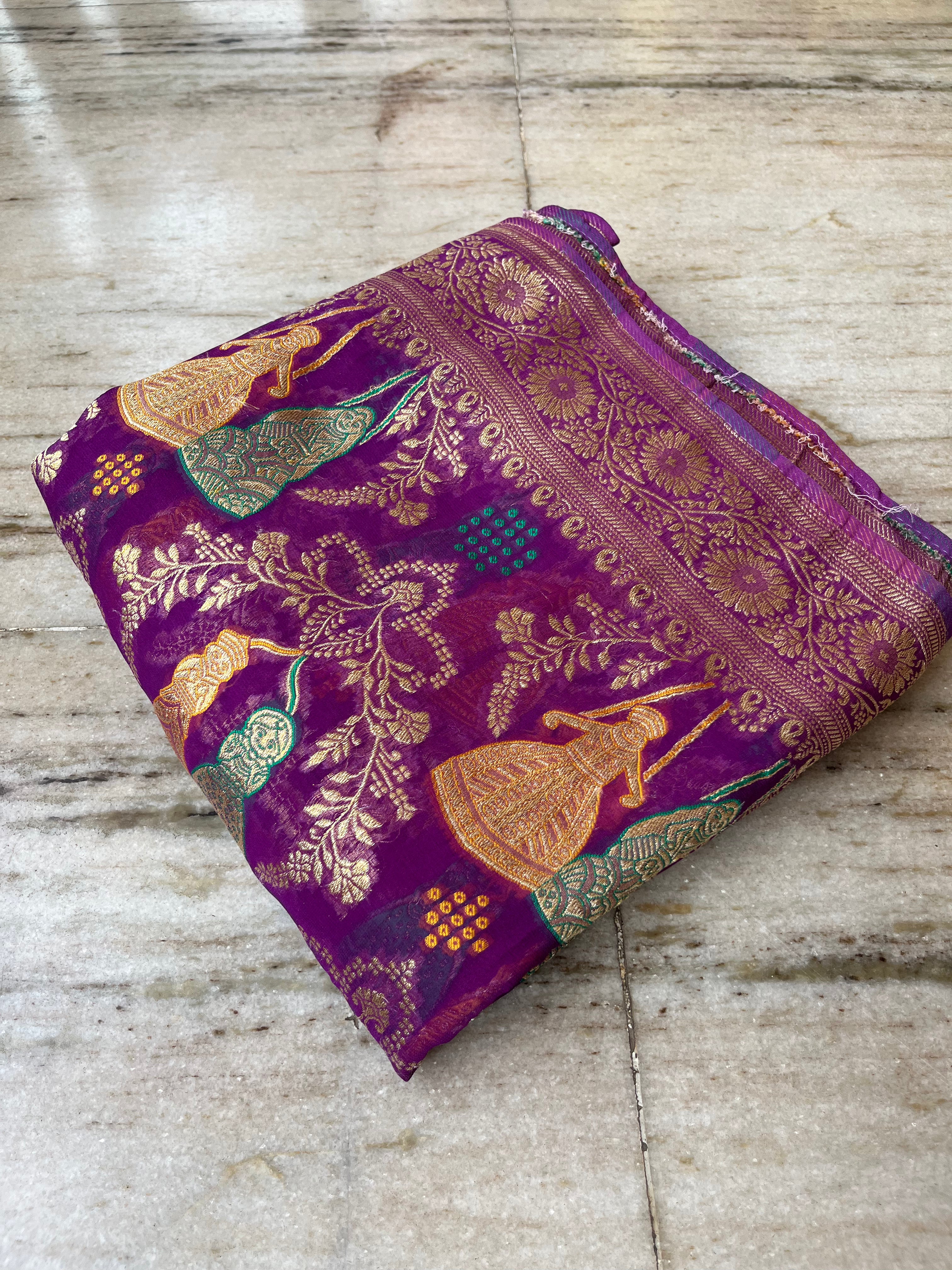 Khaddi georgette saree