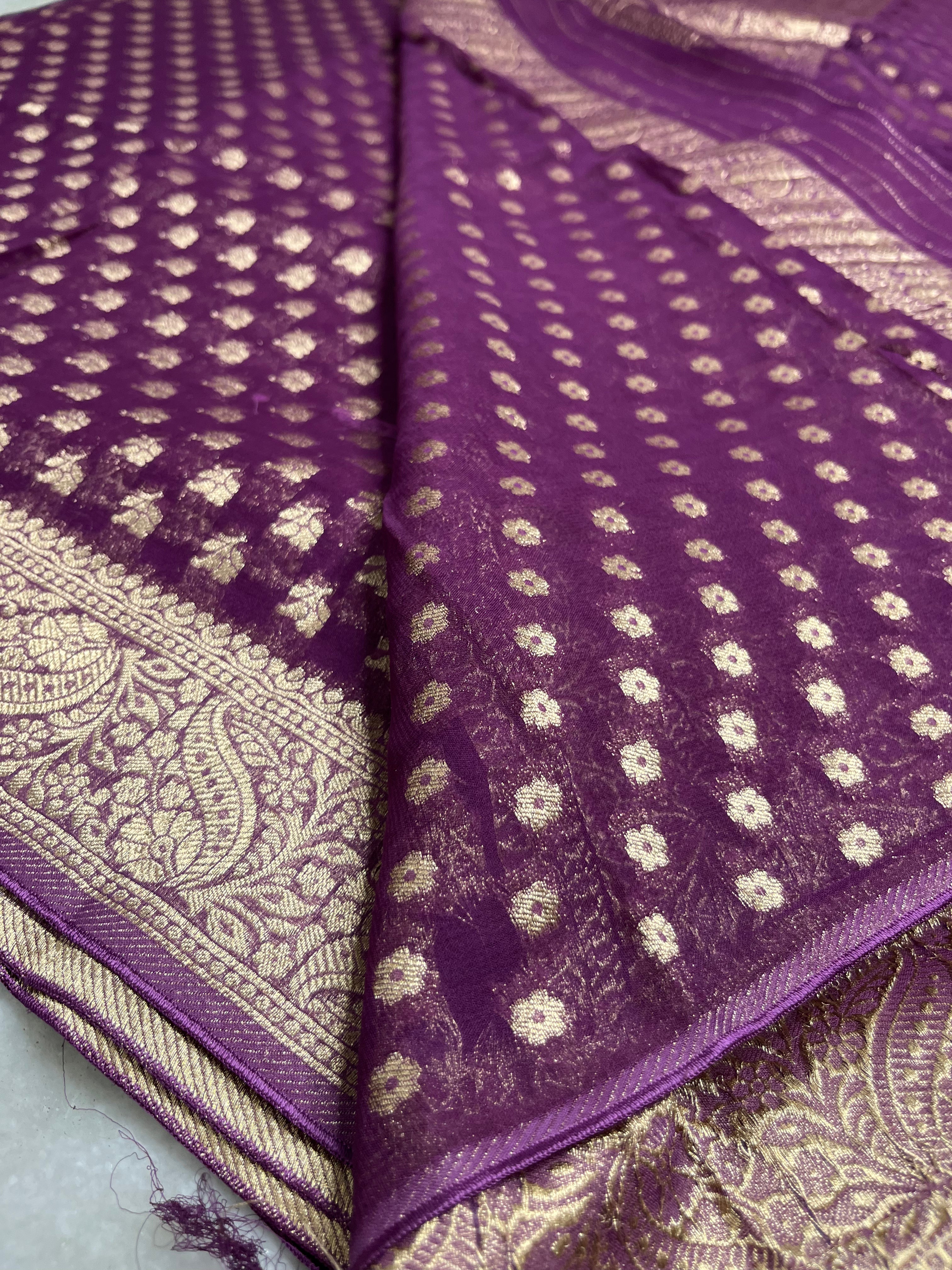 Khaddi georgette saree