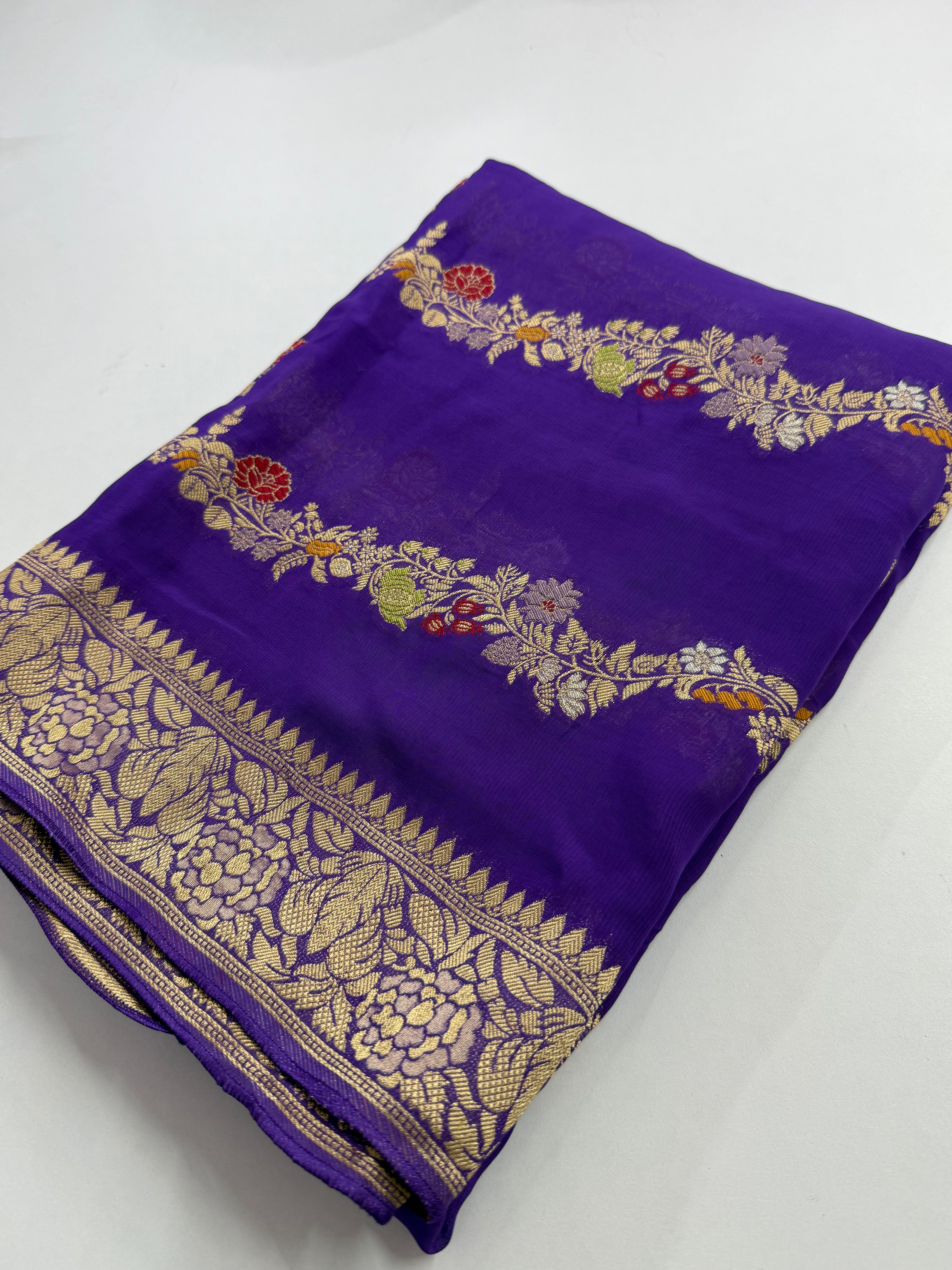 Khaddi georgette saree
