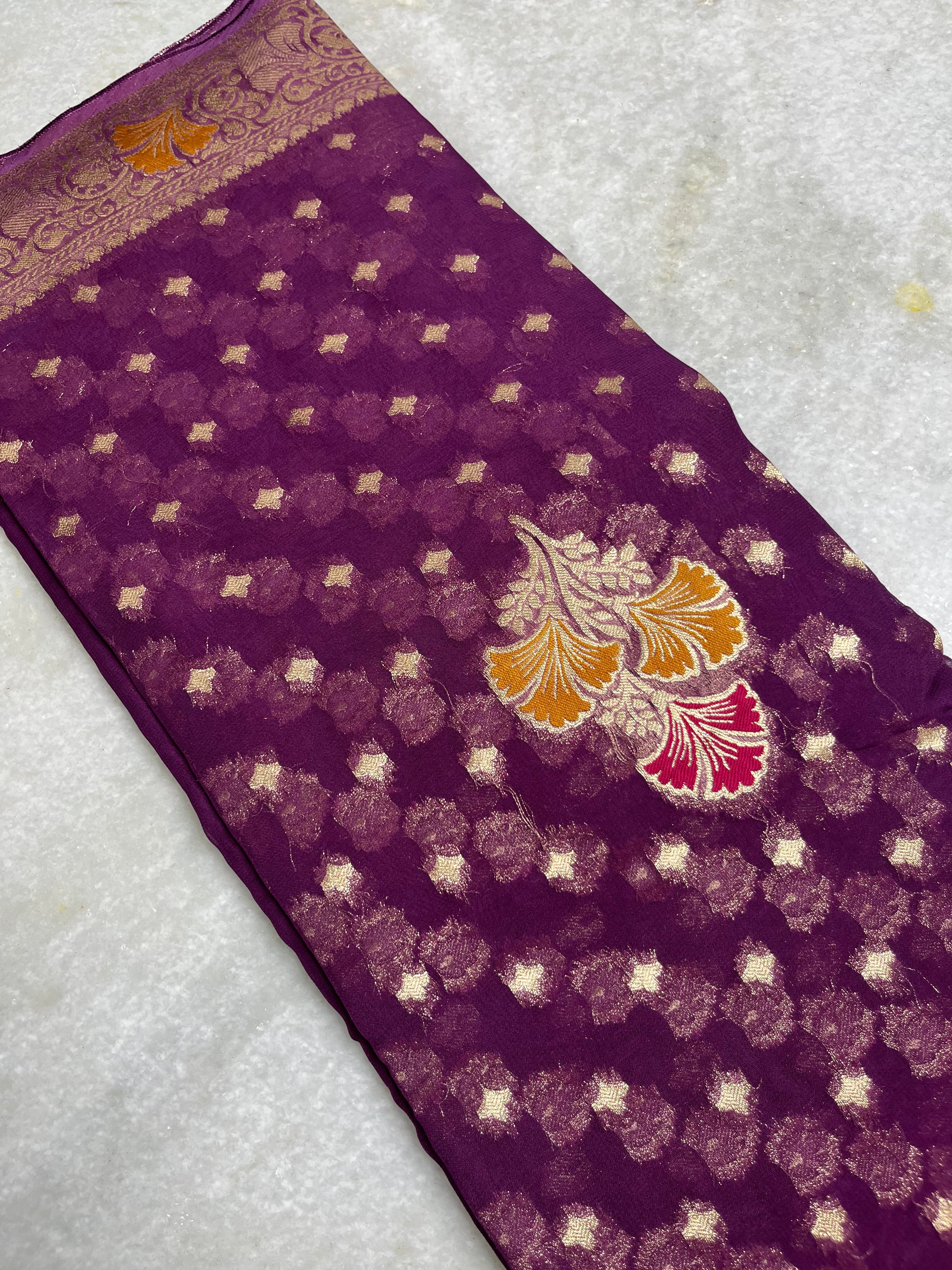 Khaddi georgette saree
