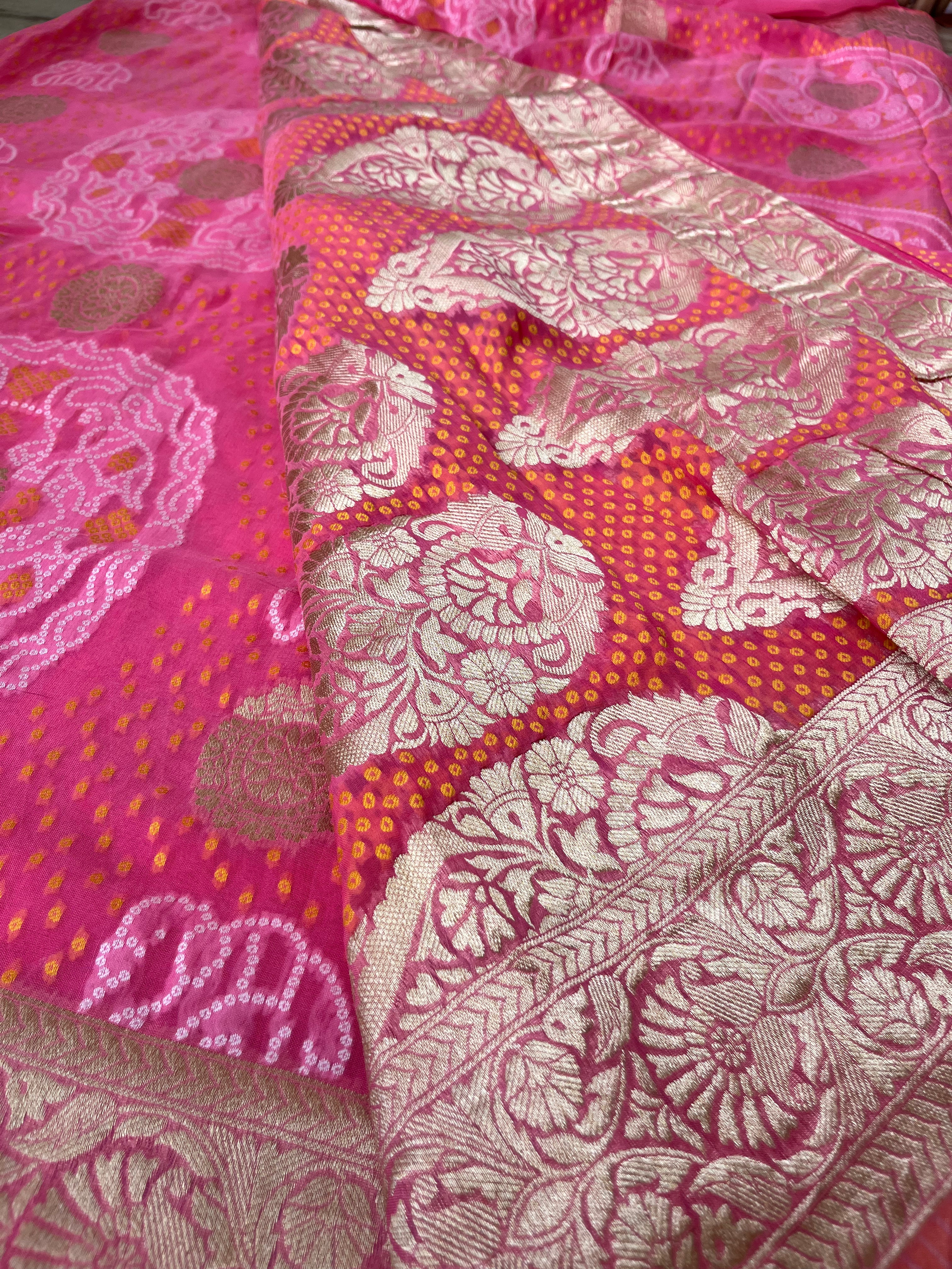Khaddi georgette saree