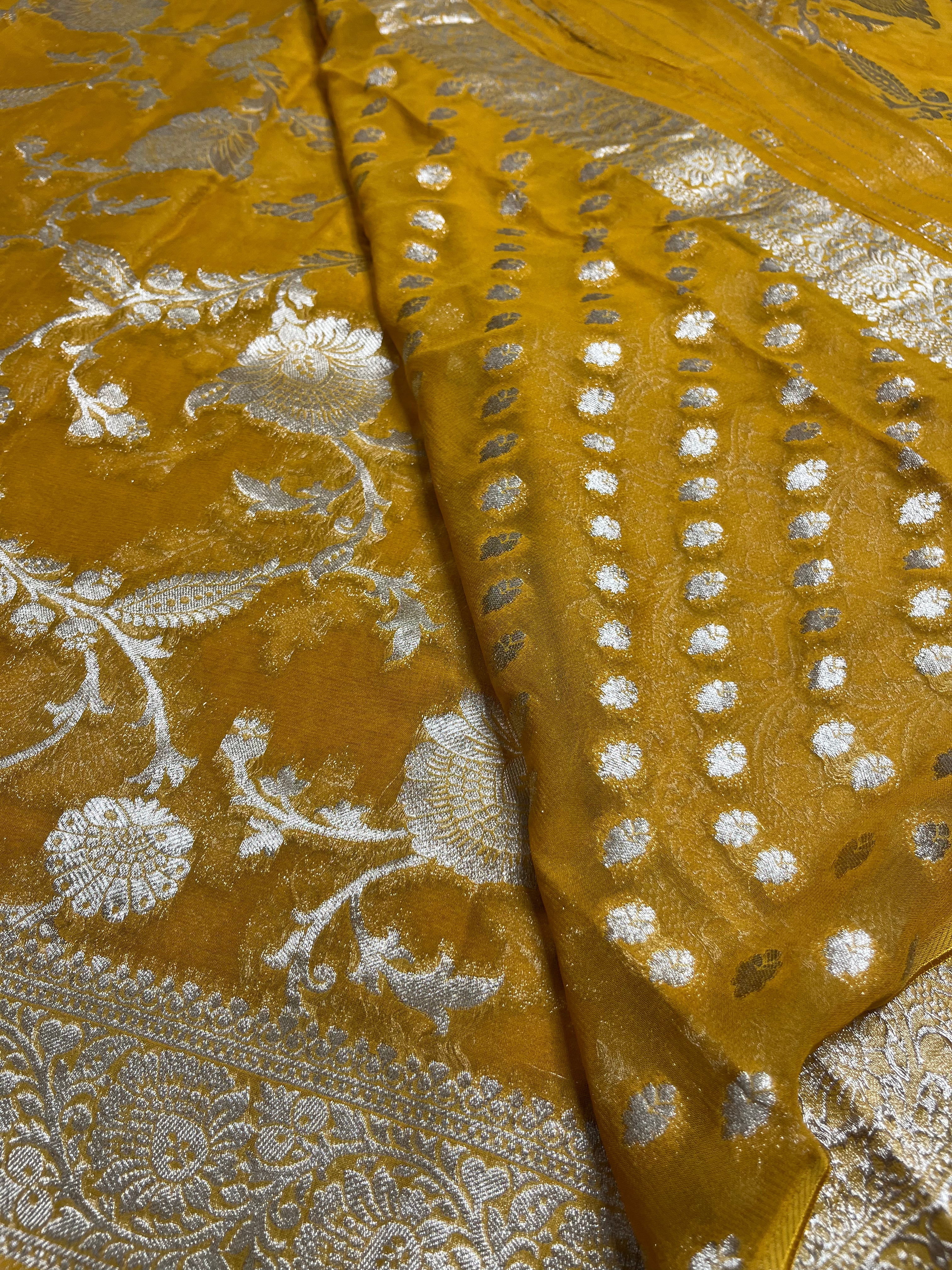 Khaddi georgette saree