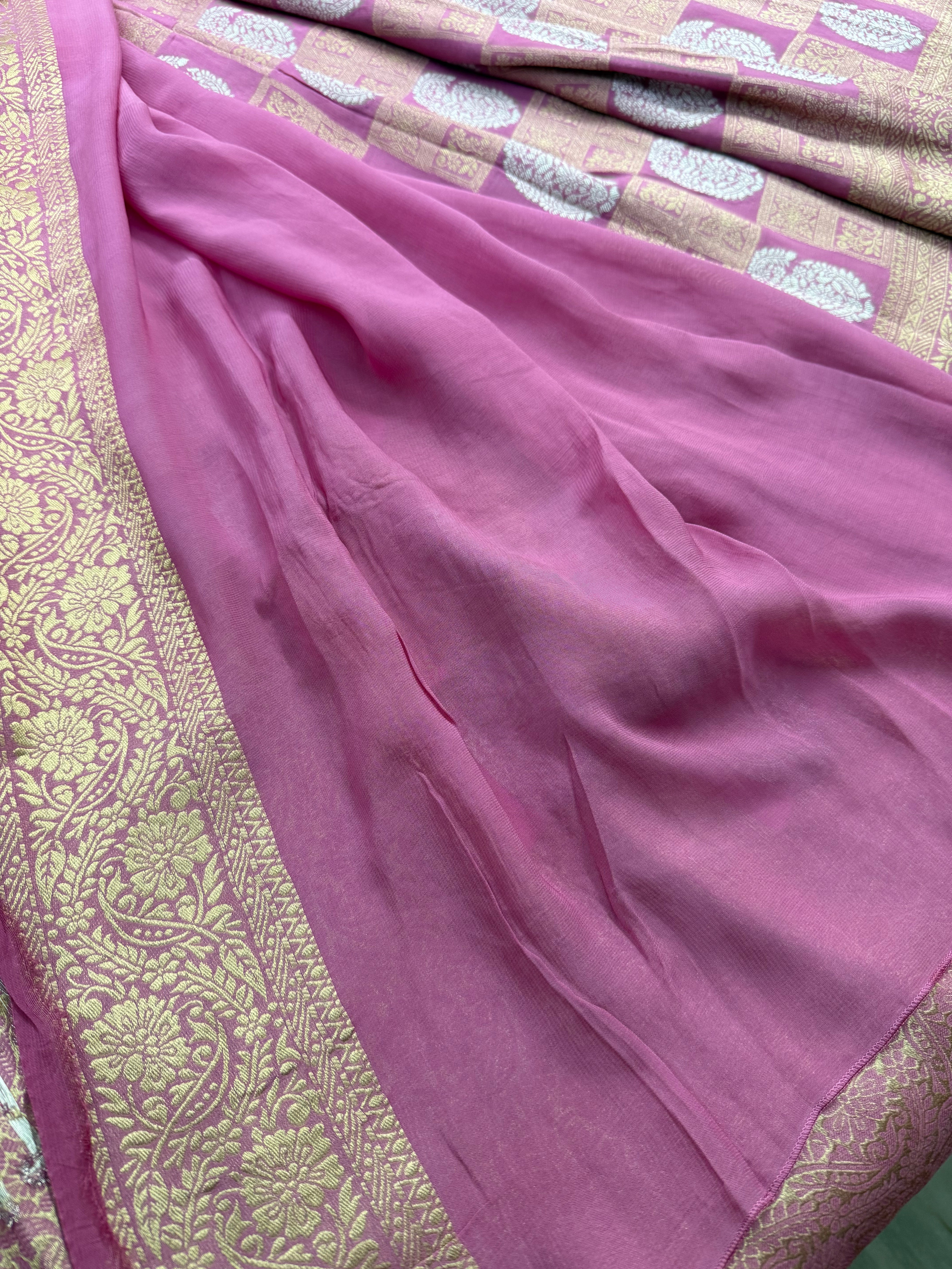 Khaddi georgette saree