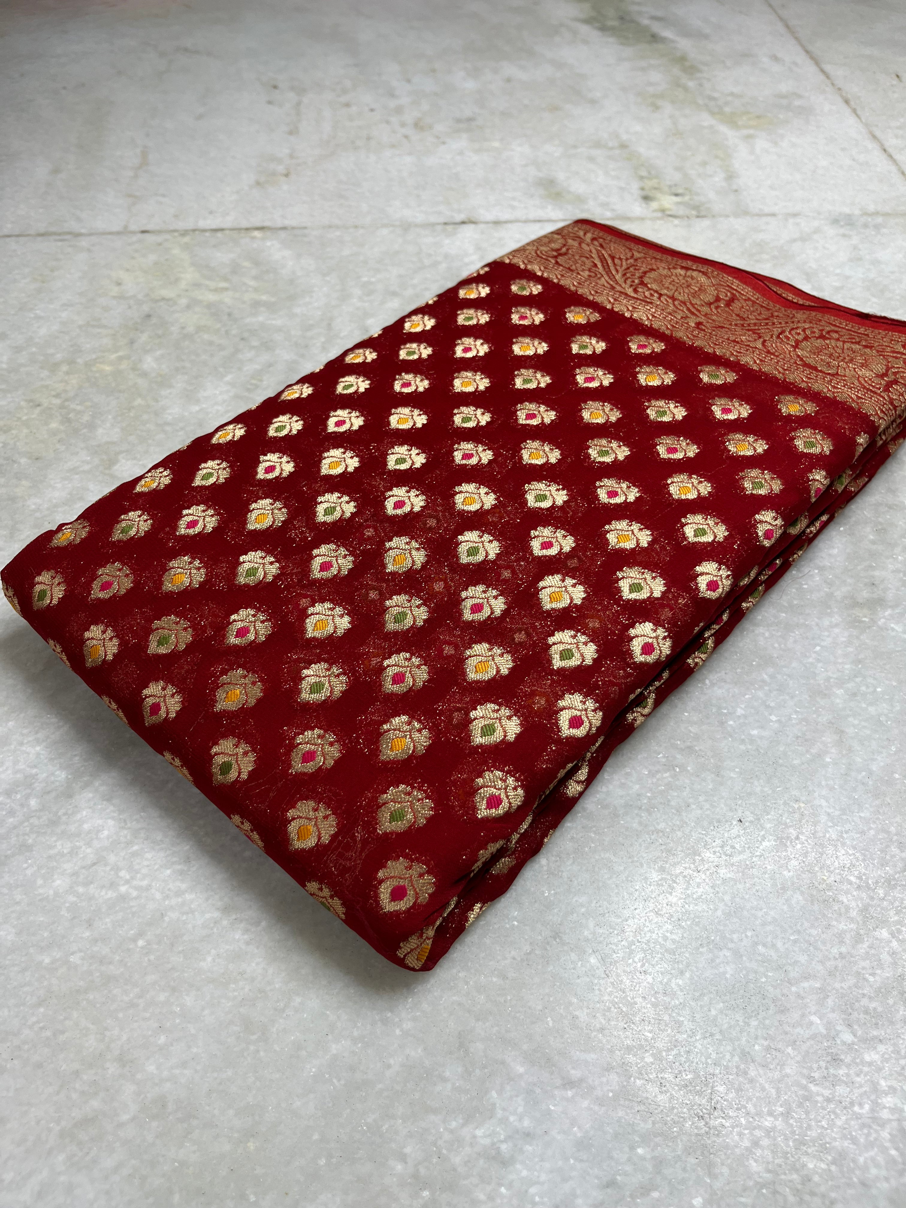Khaddi georgette saree