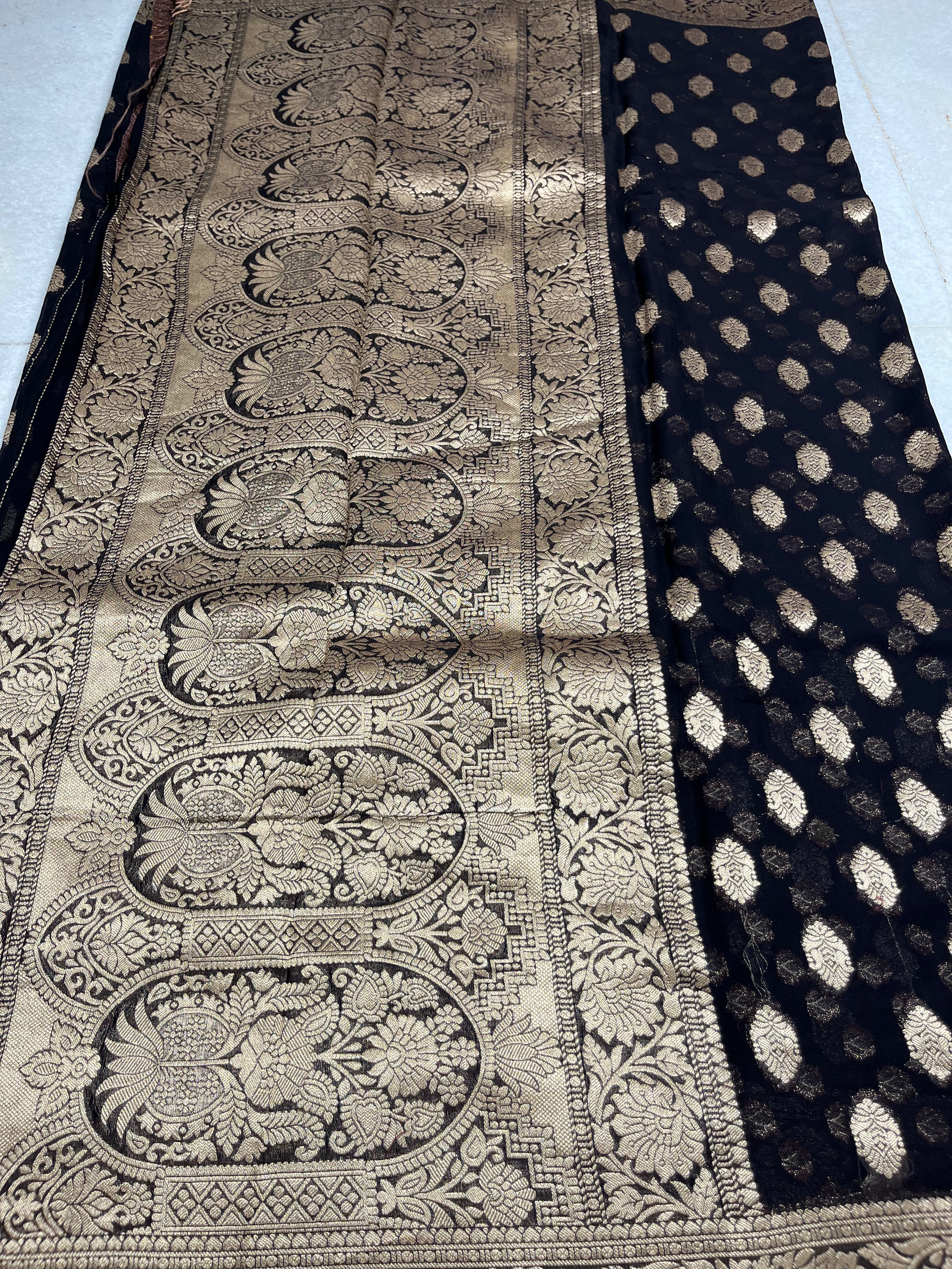 Khaddi georgette saree