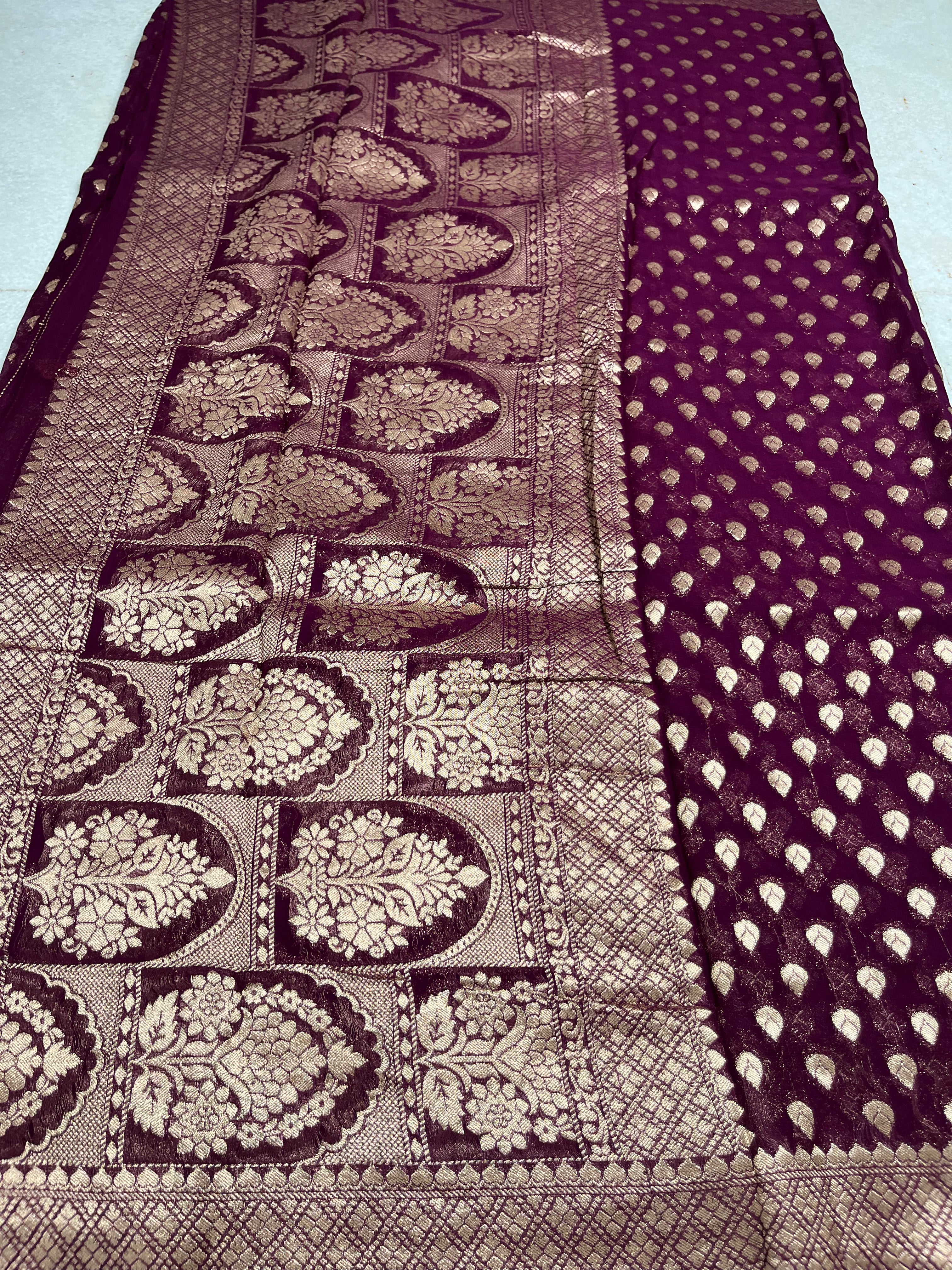 Khaddi georgette saree