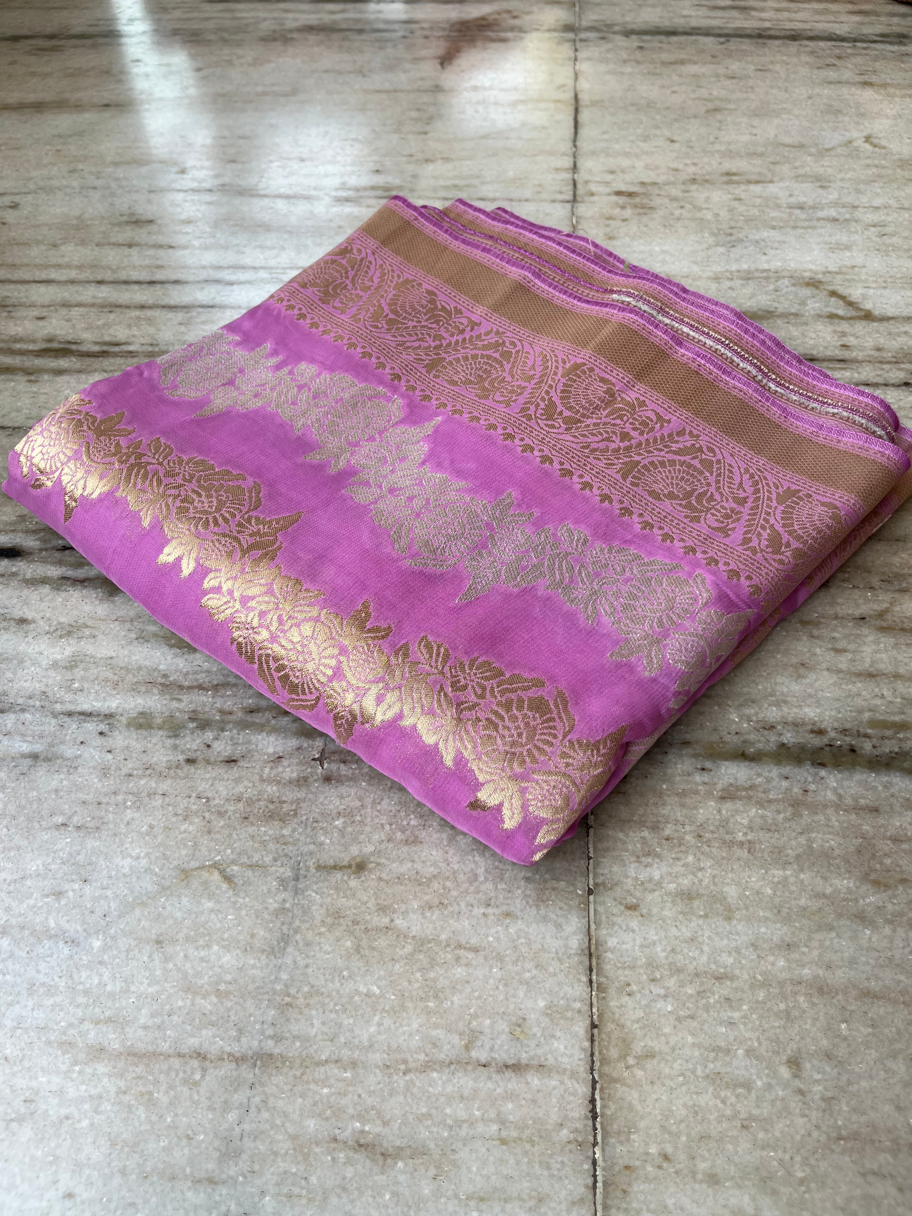 Khaddi georgette saree