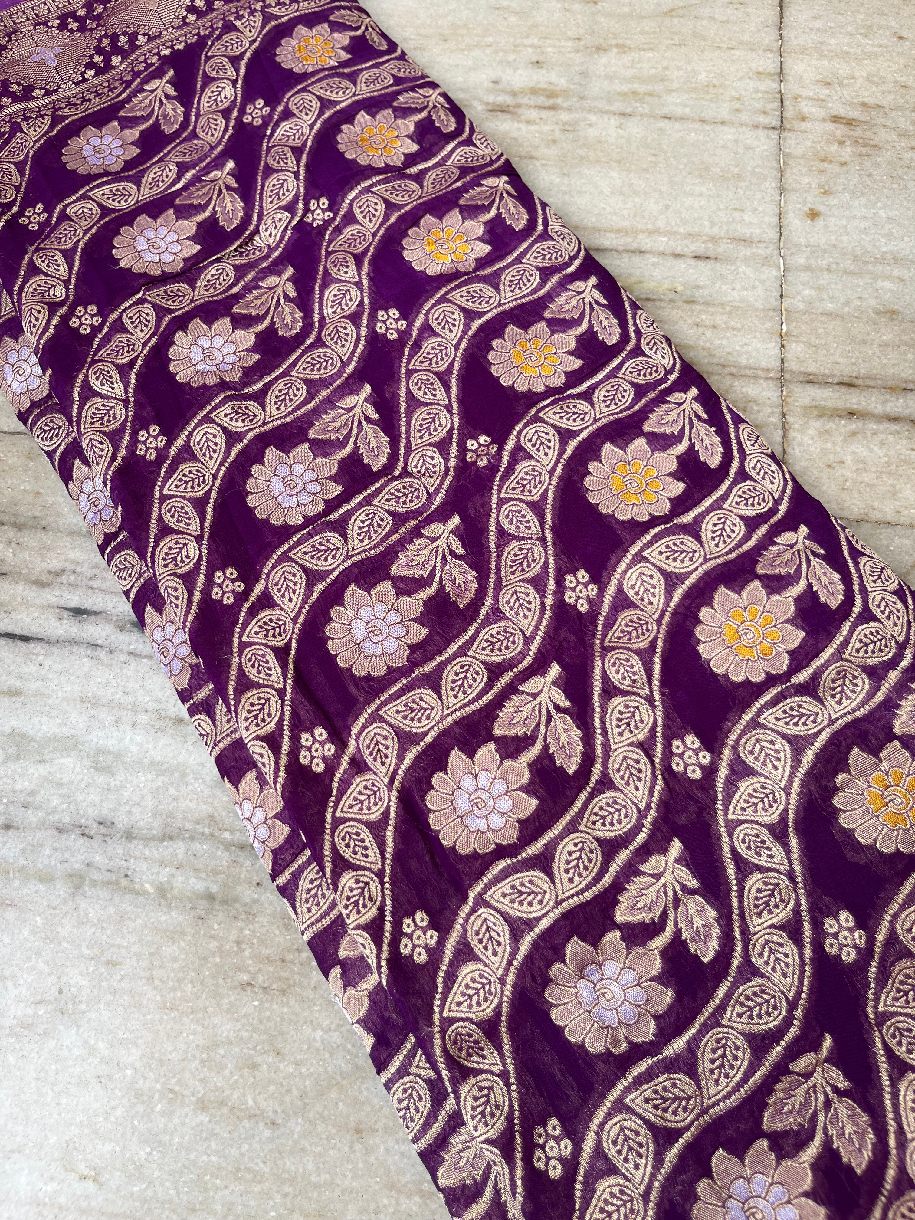 Khaddi georgette saree