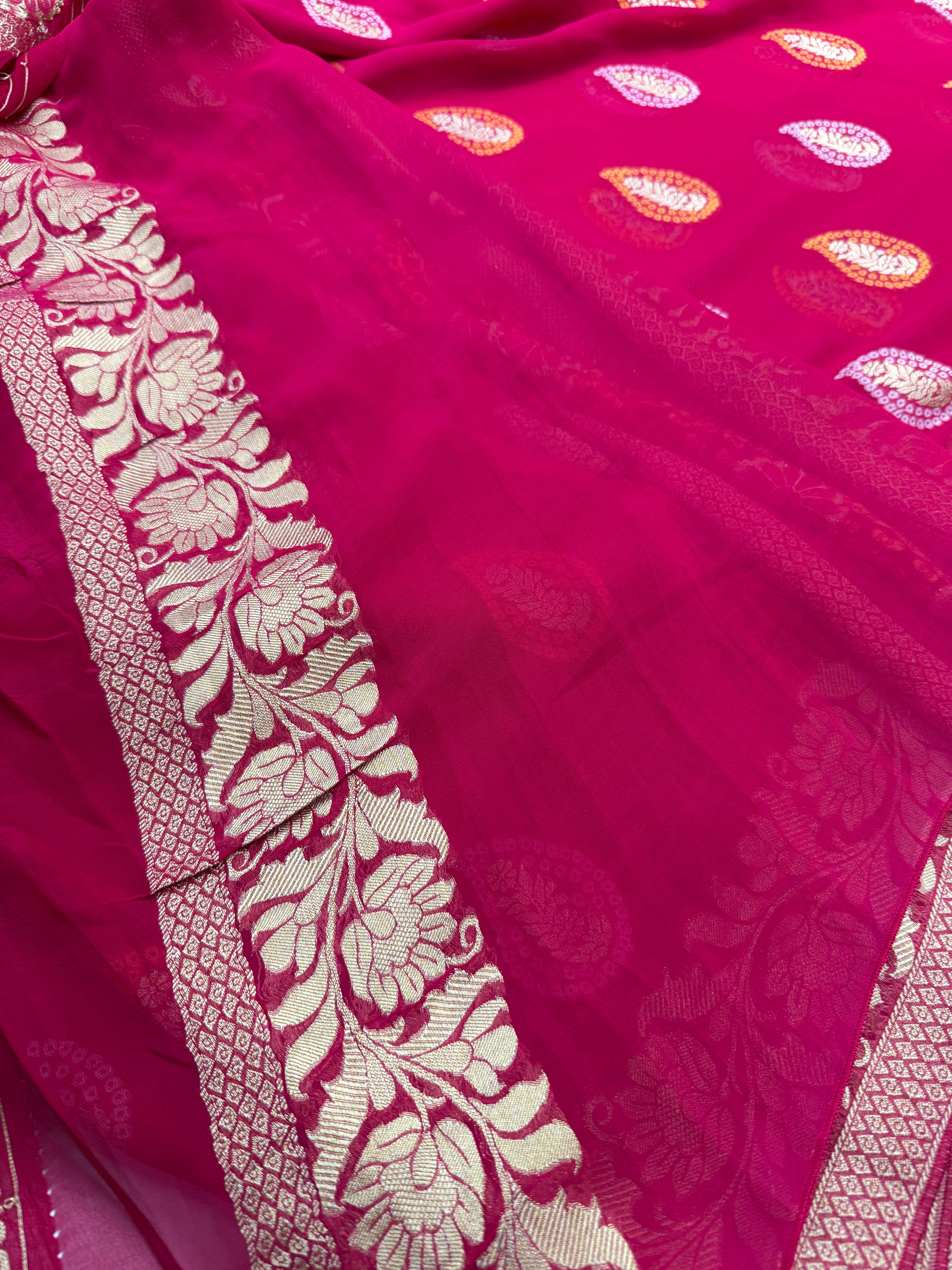 Khaddi georgette saree