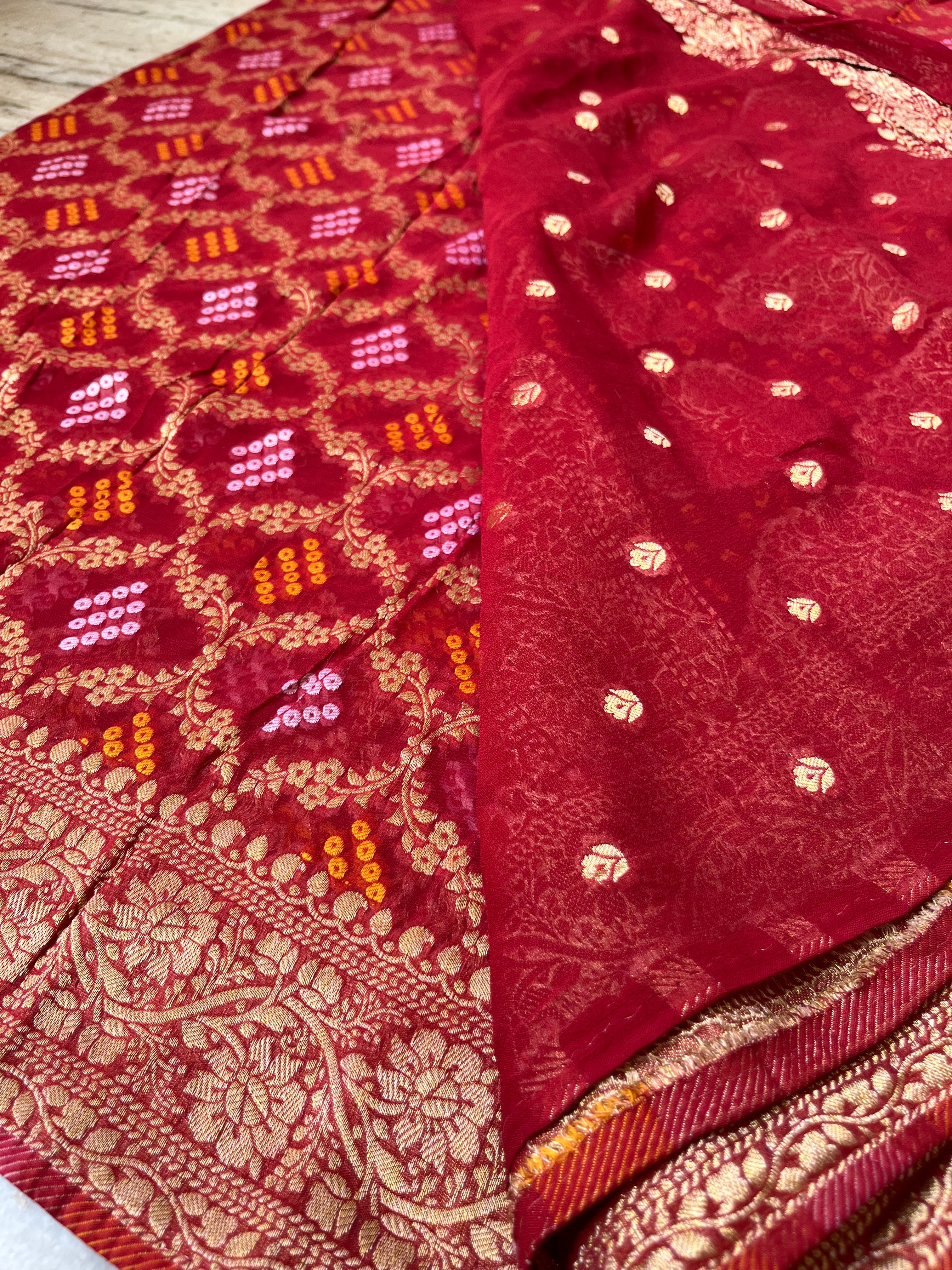 Khaddi georgette saree