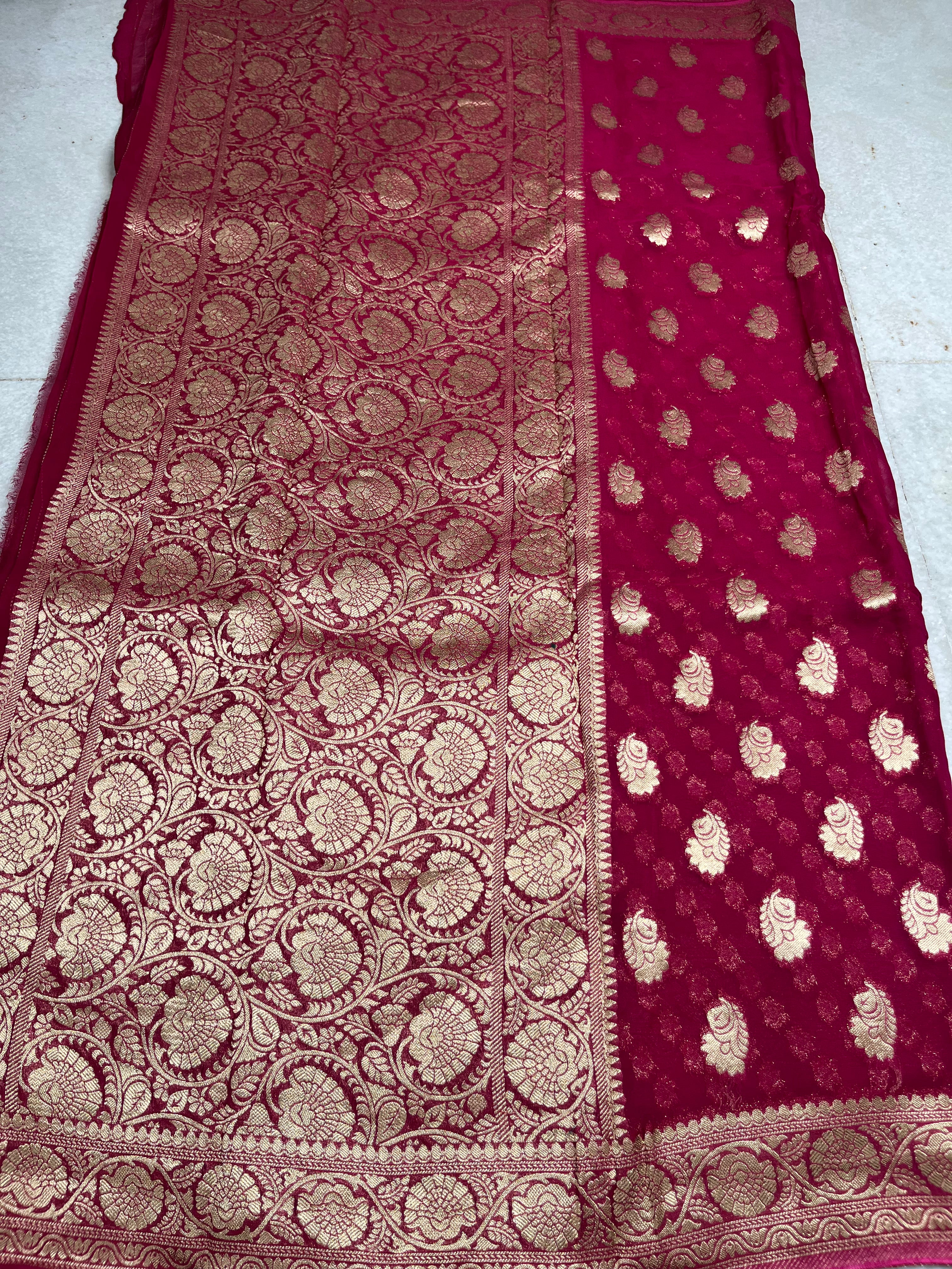 Khaddi georgette saree