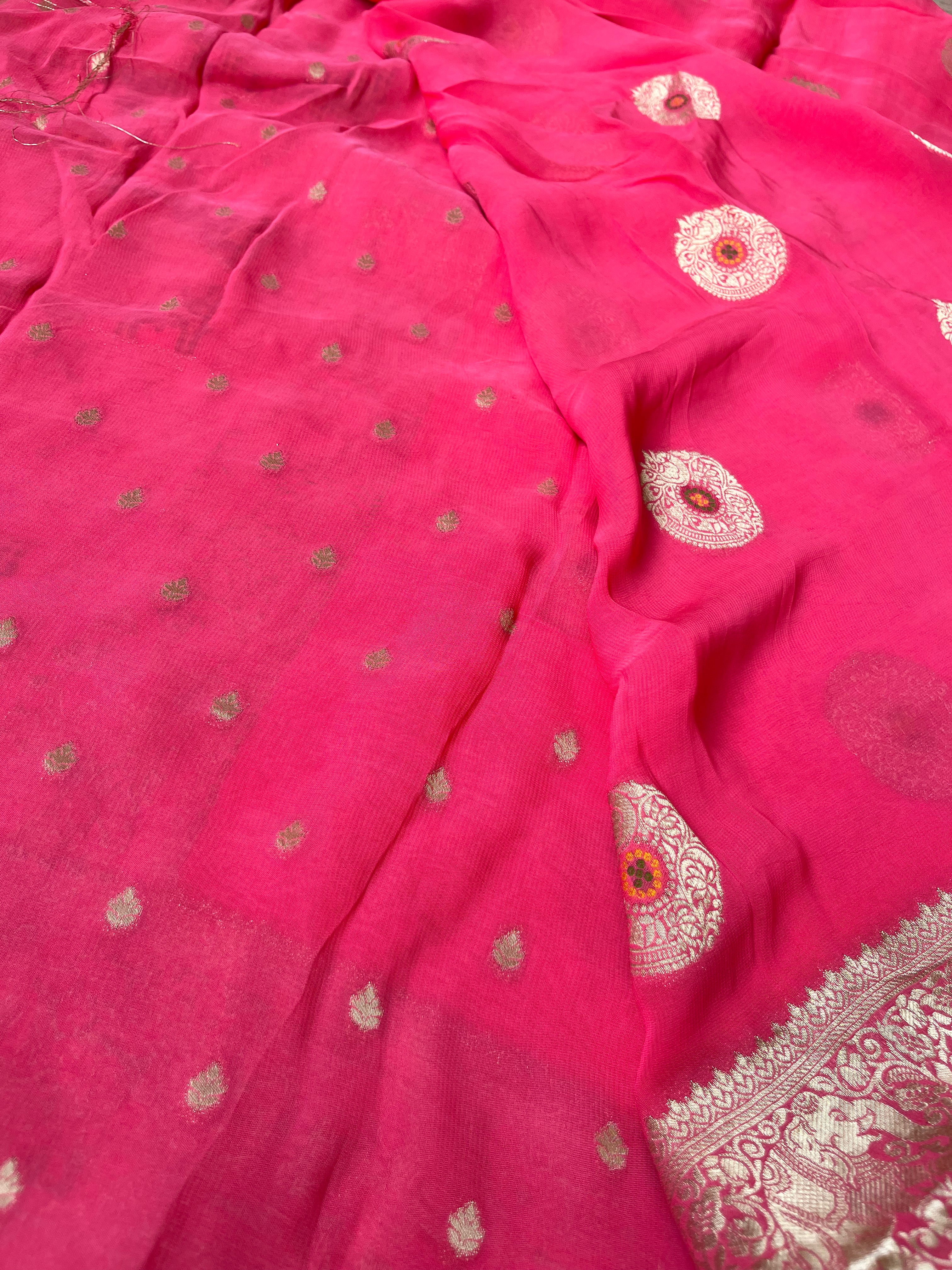 Khaddi georgette saree