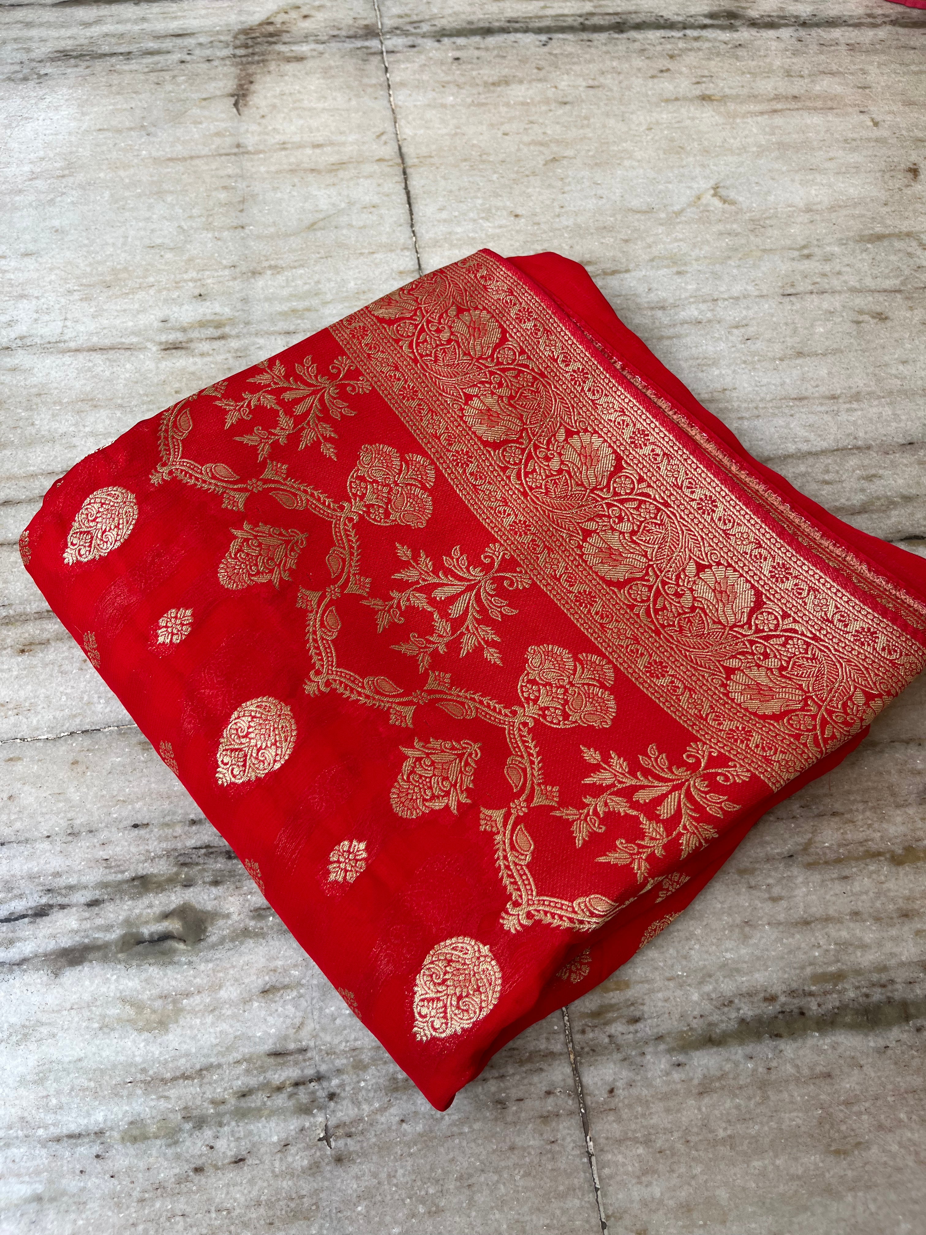Khaddi georgette saree