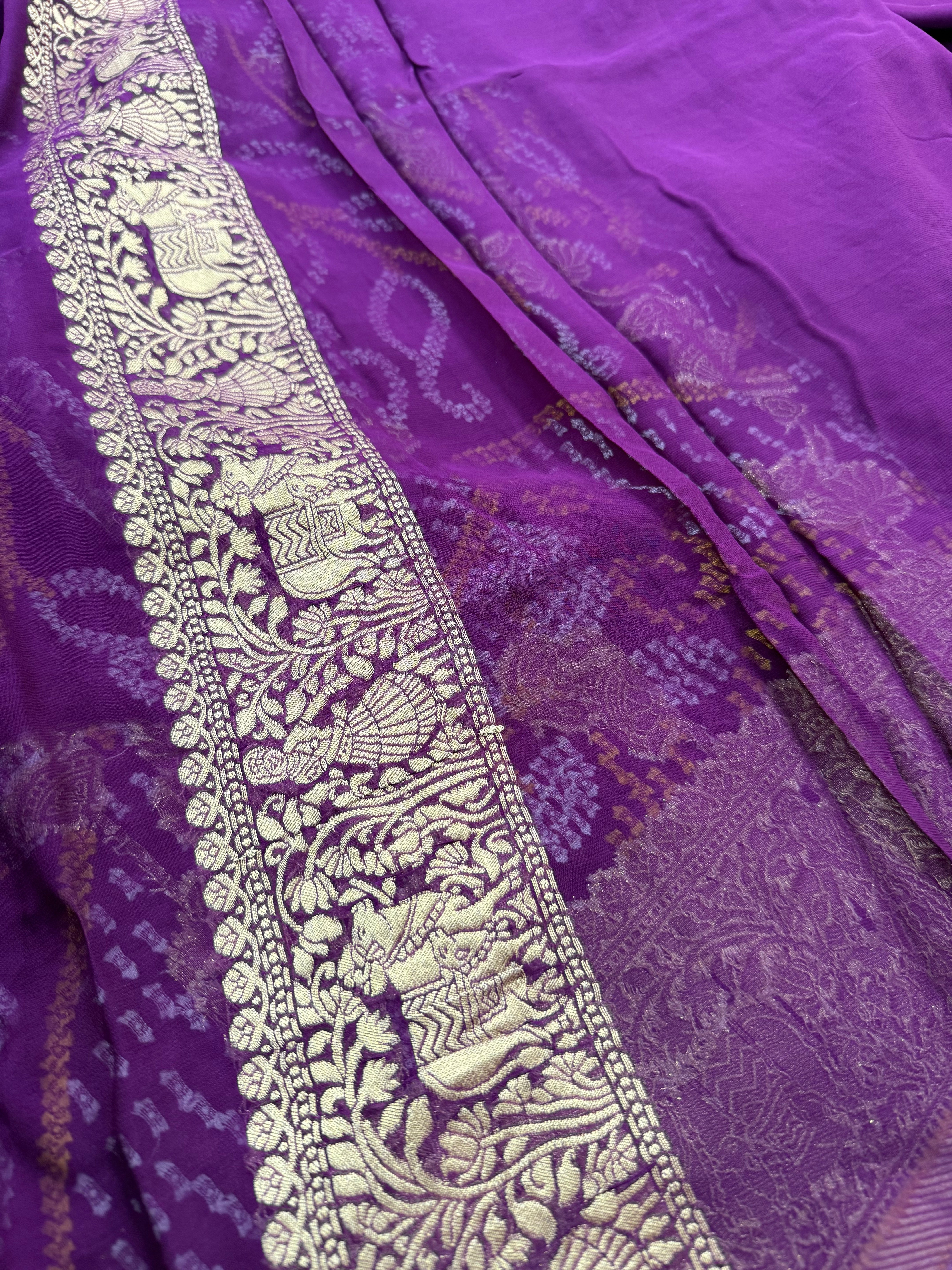 Khaddi georgette saree