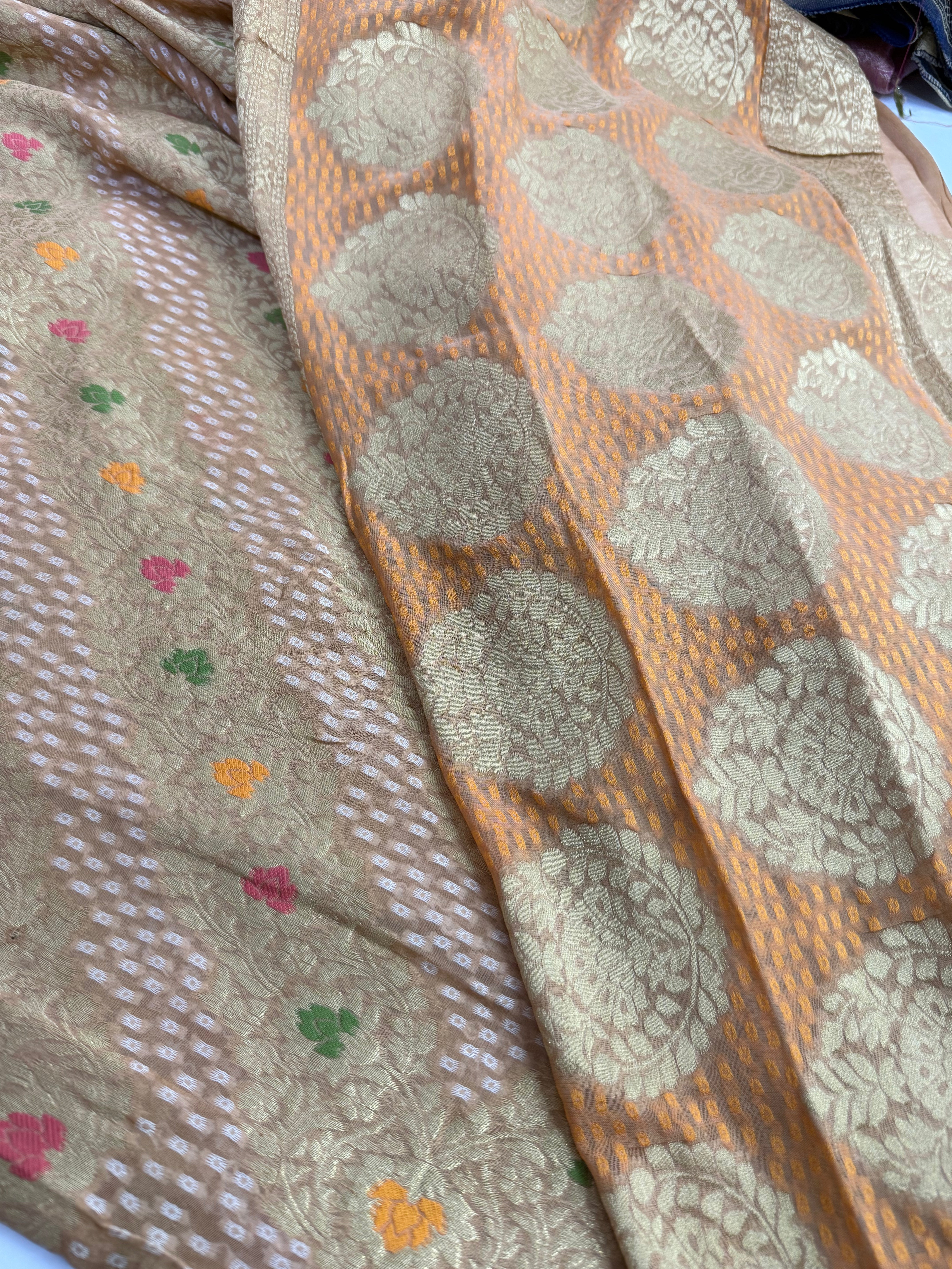 Khaddi georgette saree