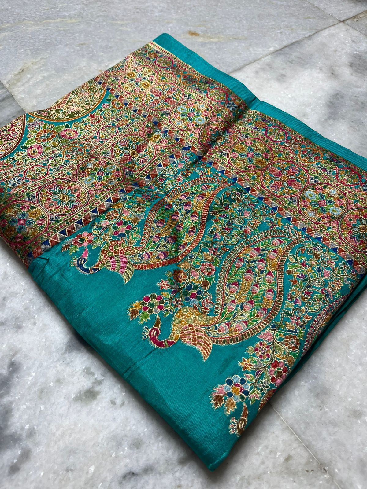 Pashmina silk saree