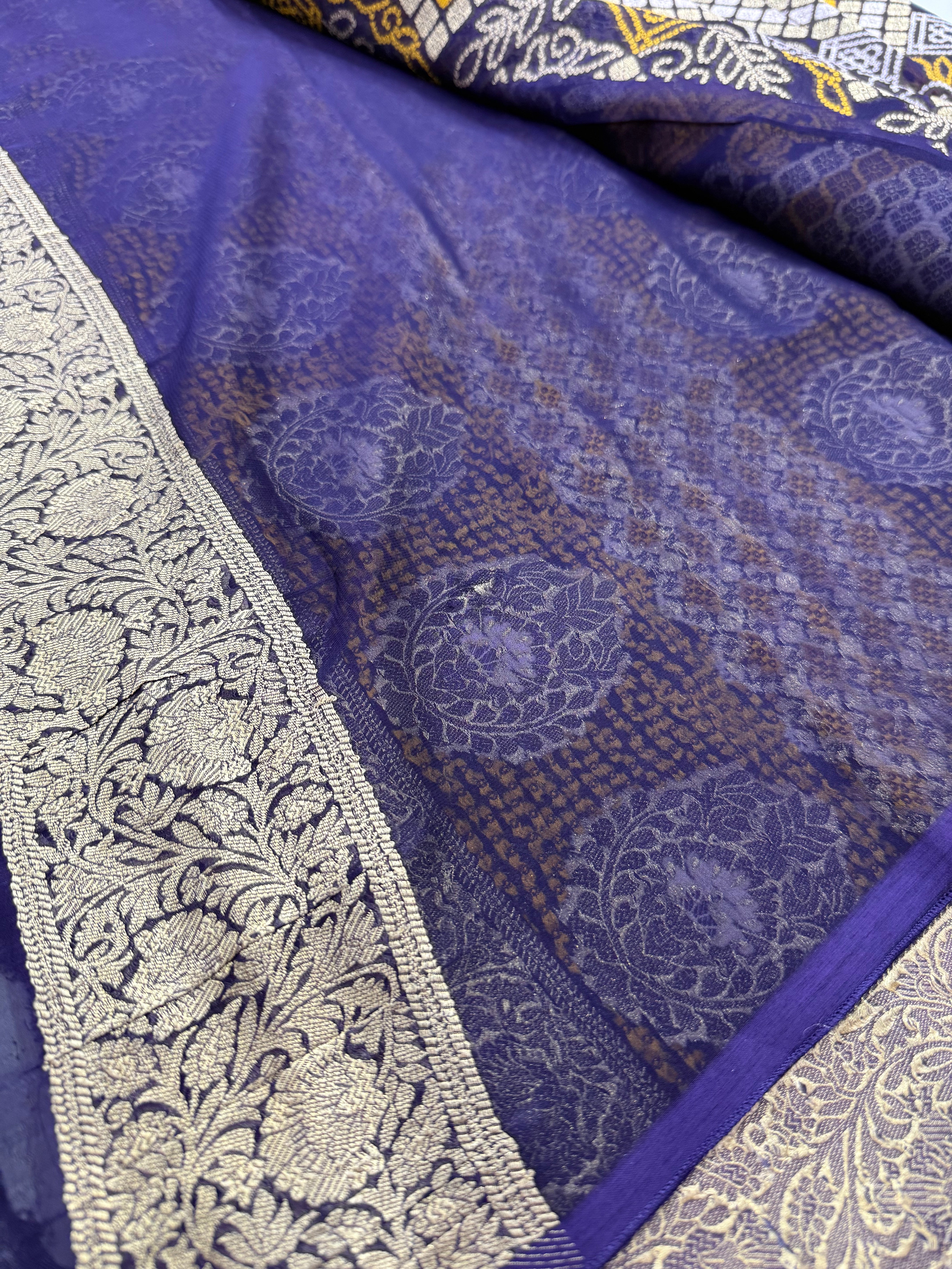 Khaddi georgette saree