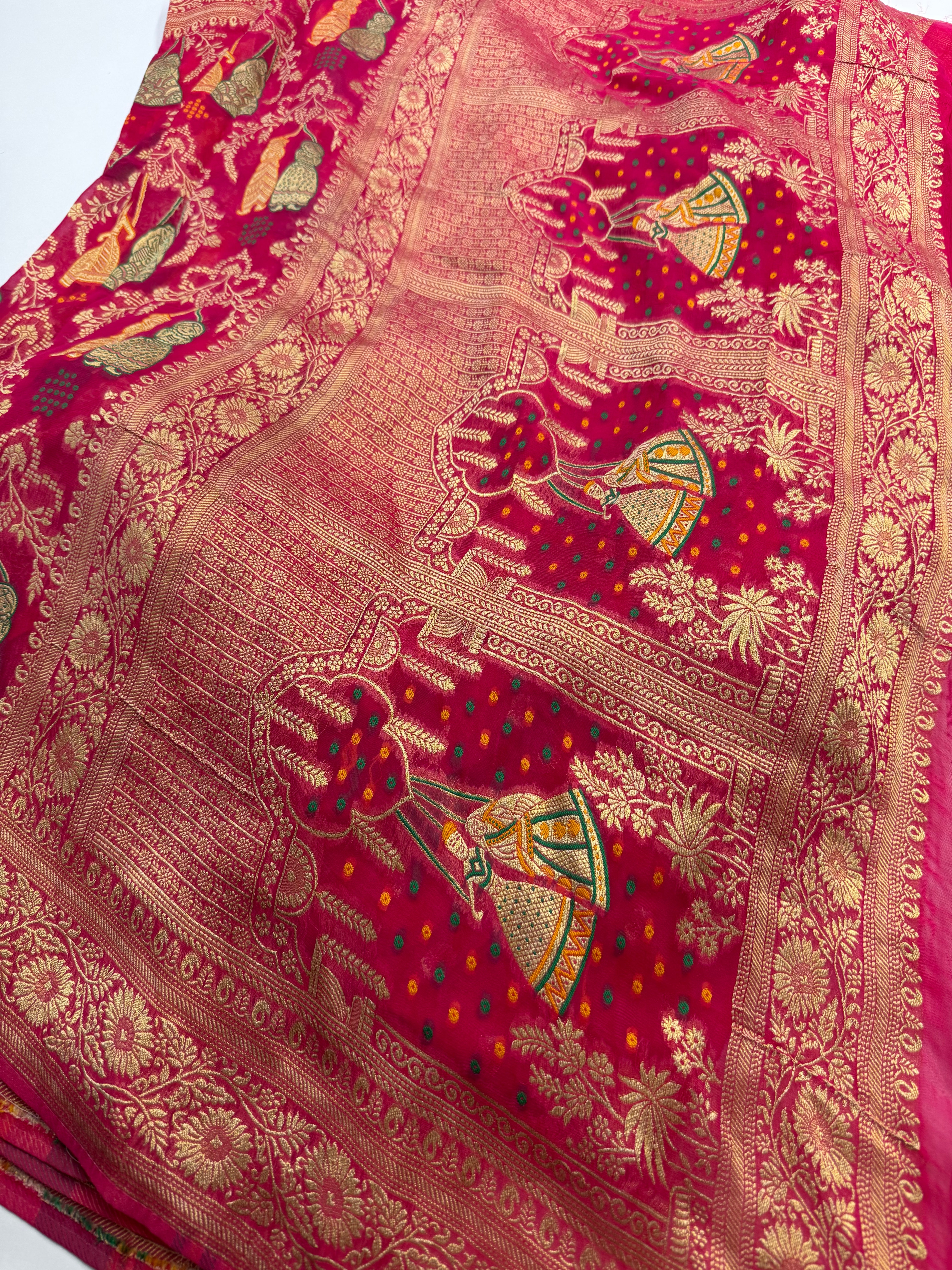 Khaddi georgette saree