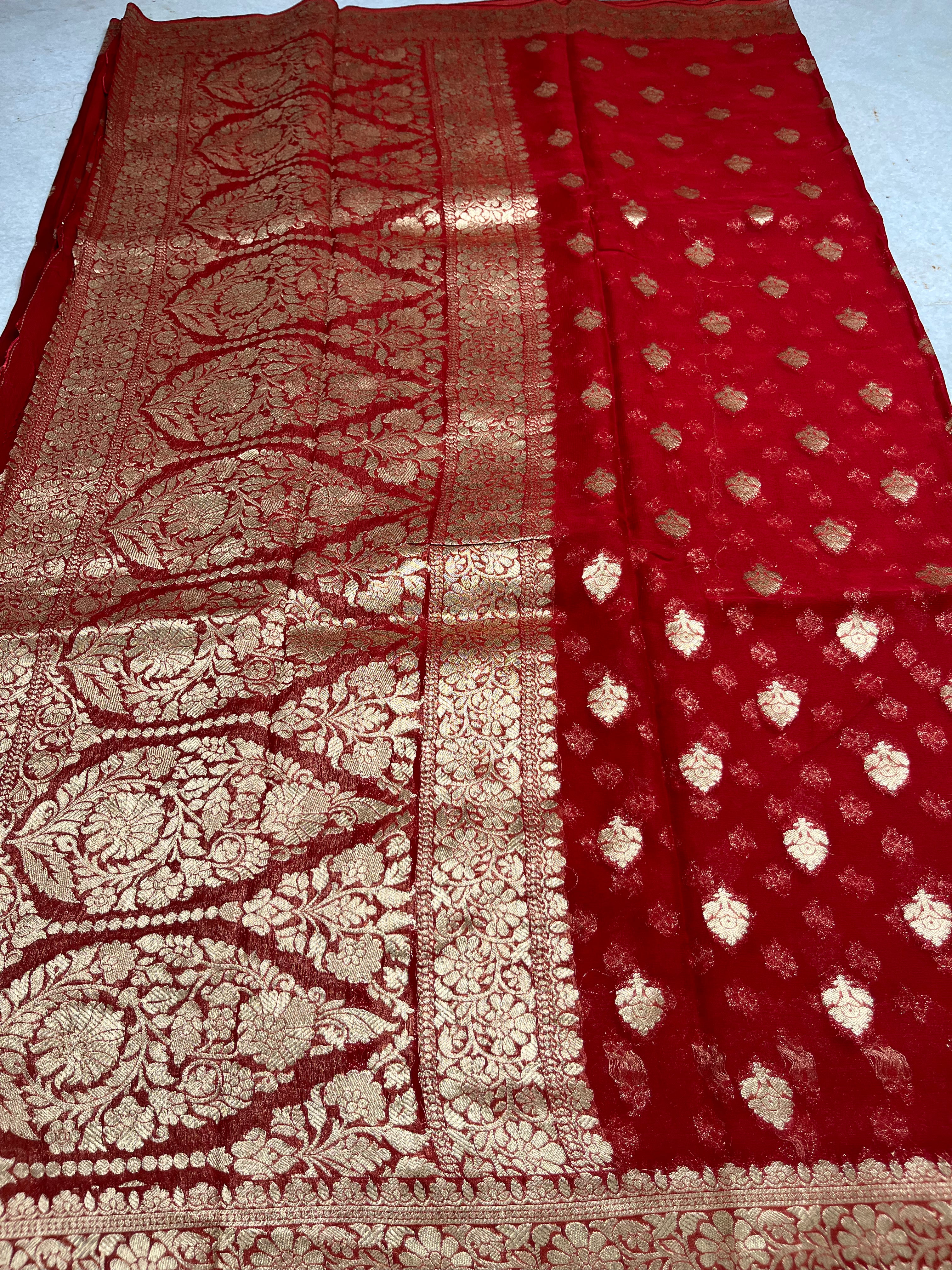 Khaddi georgette saree