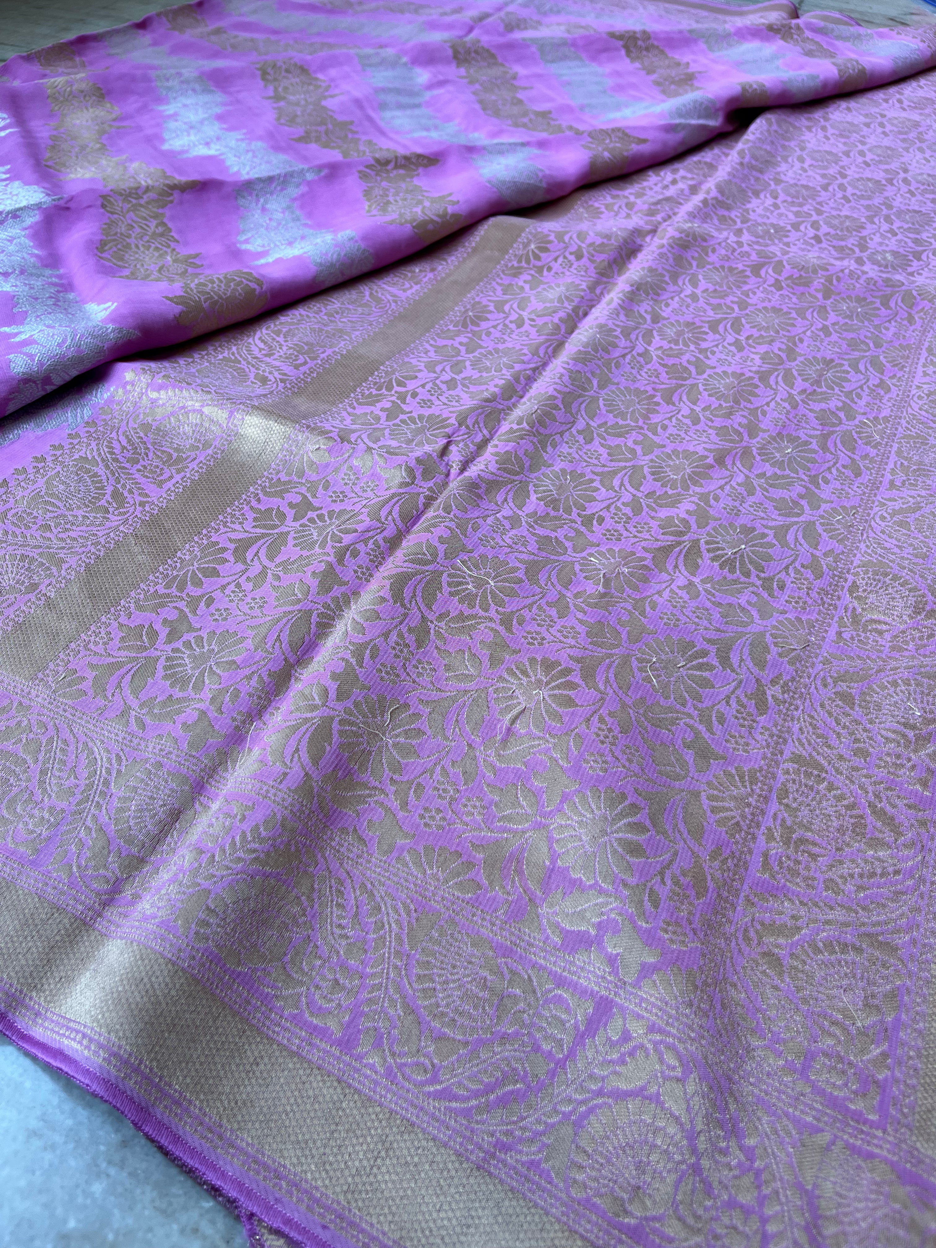 Khaddi georgette saree
